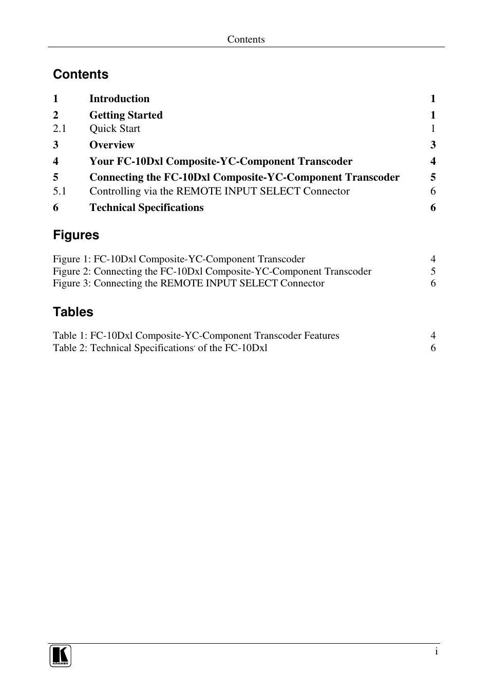 Kramer Electronics FC-10Dxl User Manual | Page 2 / 10