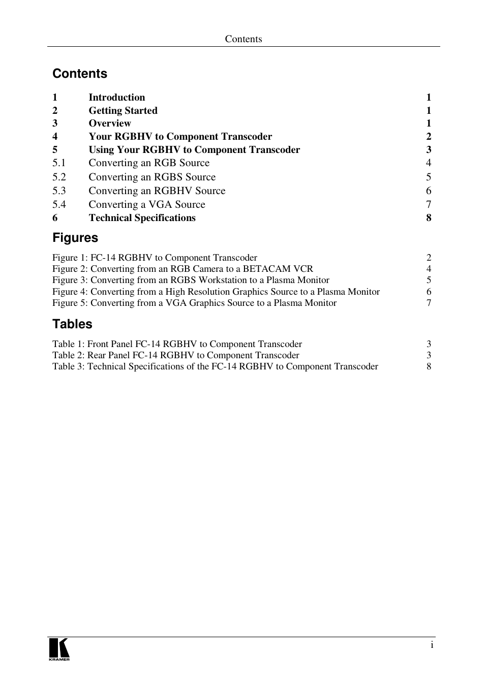 Kramer Electronics FC-14 User Manual | Page 2 / 12