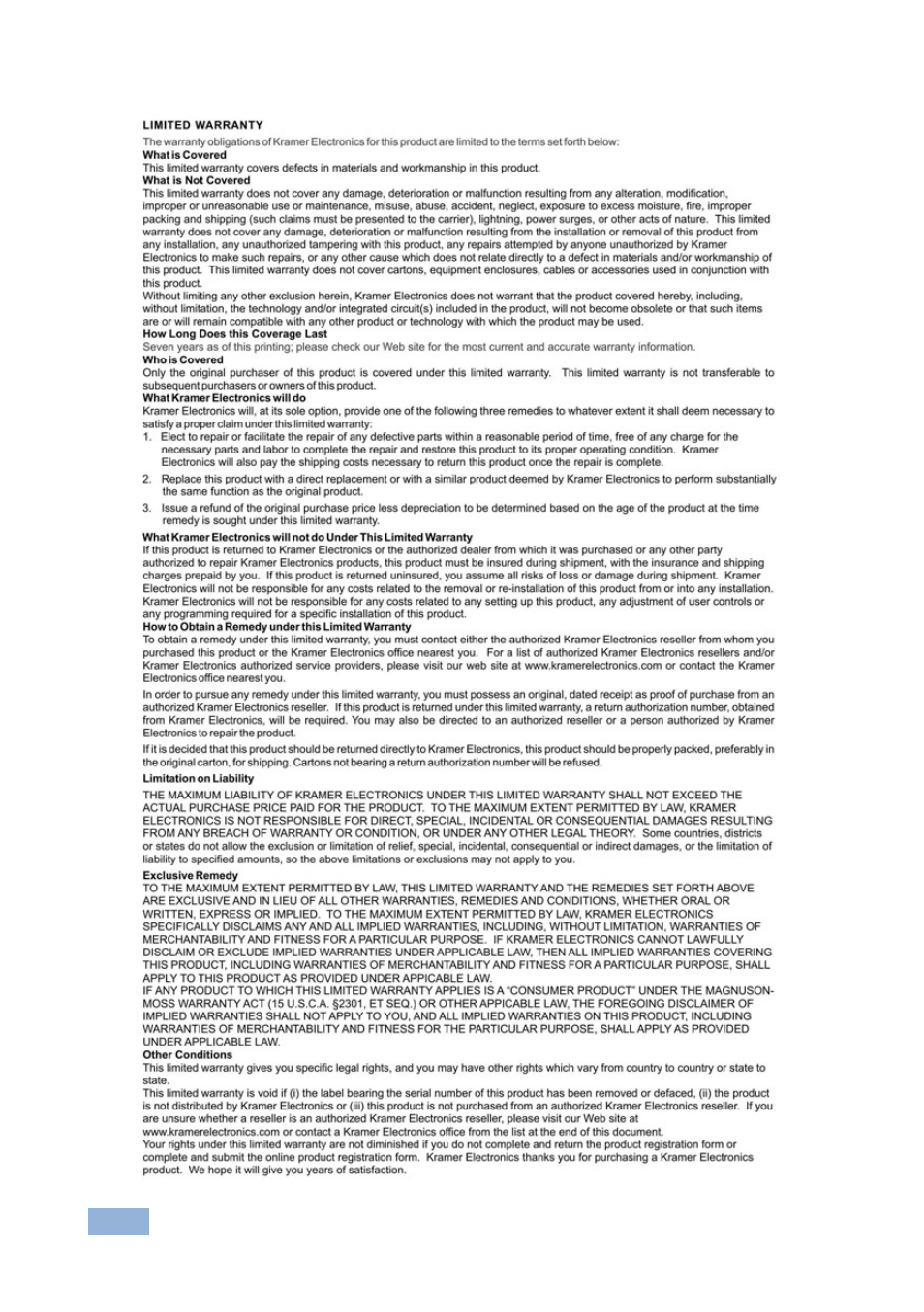Kramer Electronics FC-31xl User Manual | Page 15 / 16