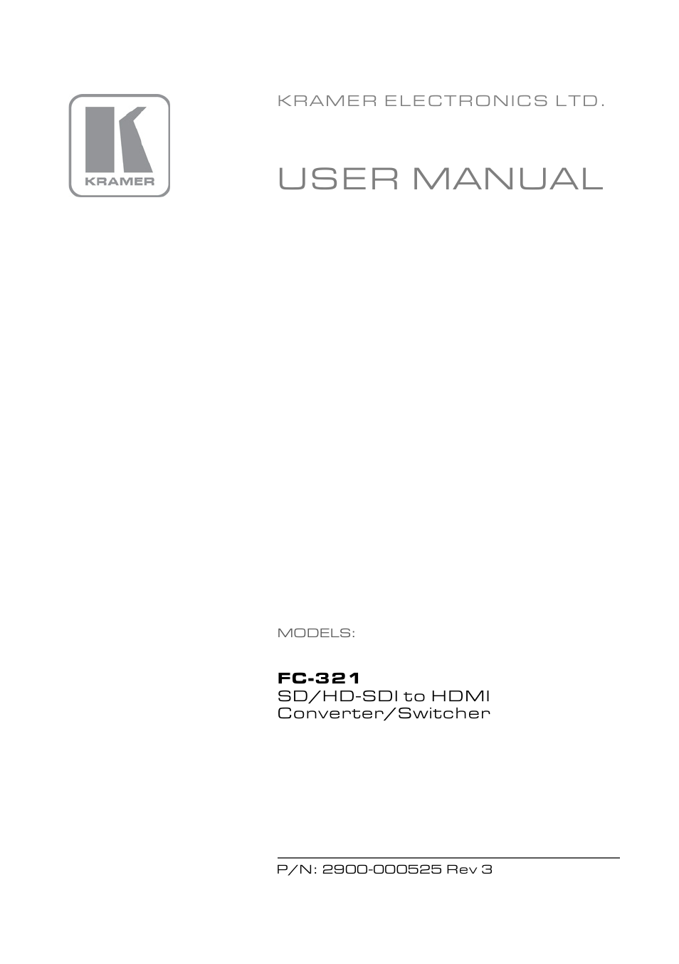 Kramer Electronics FC-321 User Manual | 14 pages