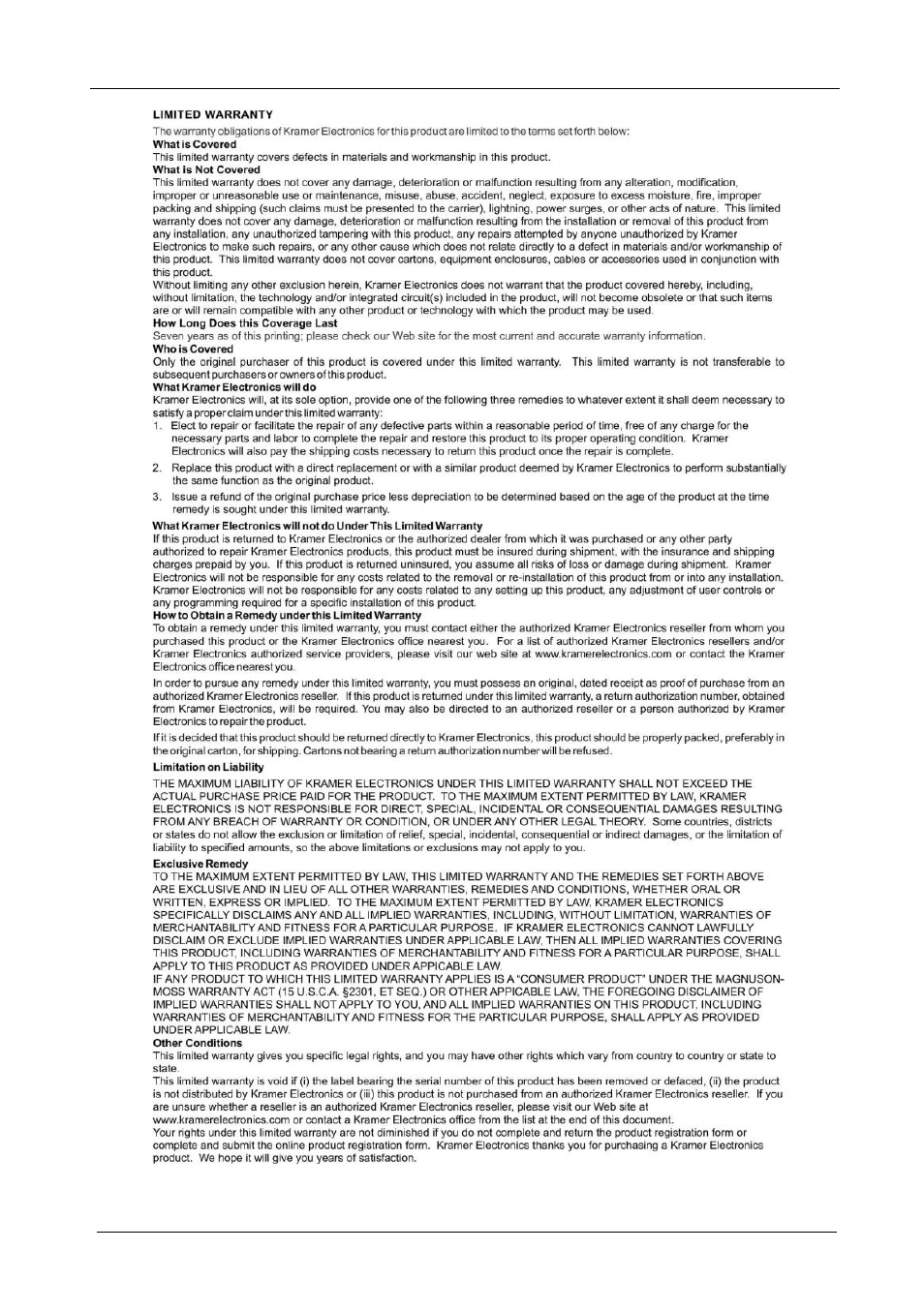 Kramer Electronics FC-331 User Manual | Page 10 / 11