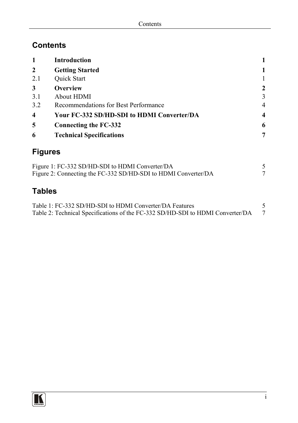 Kramer Electronics FC-332 User Manual | Page 2 / 11