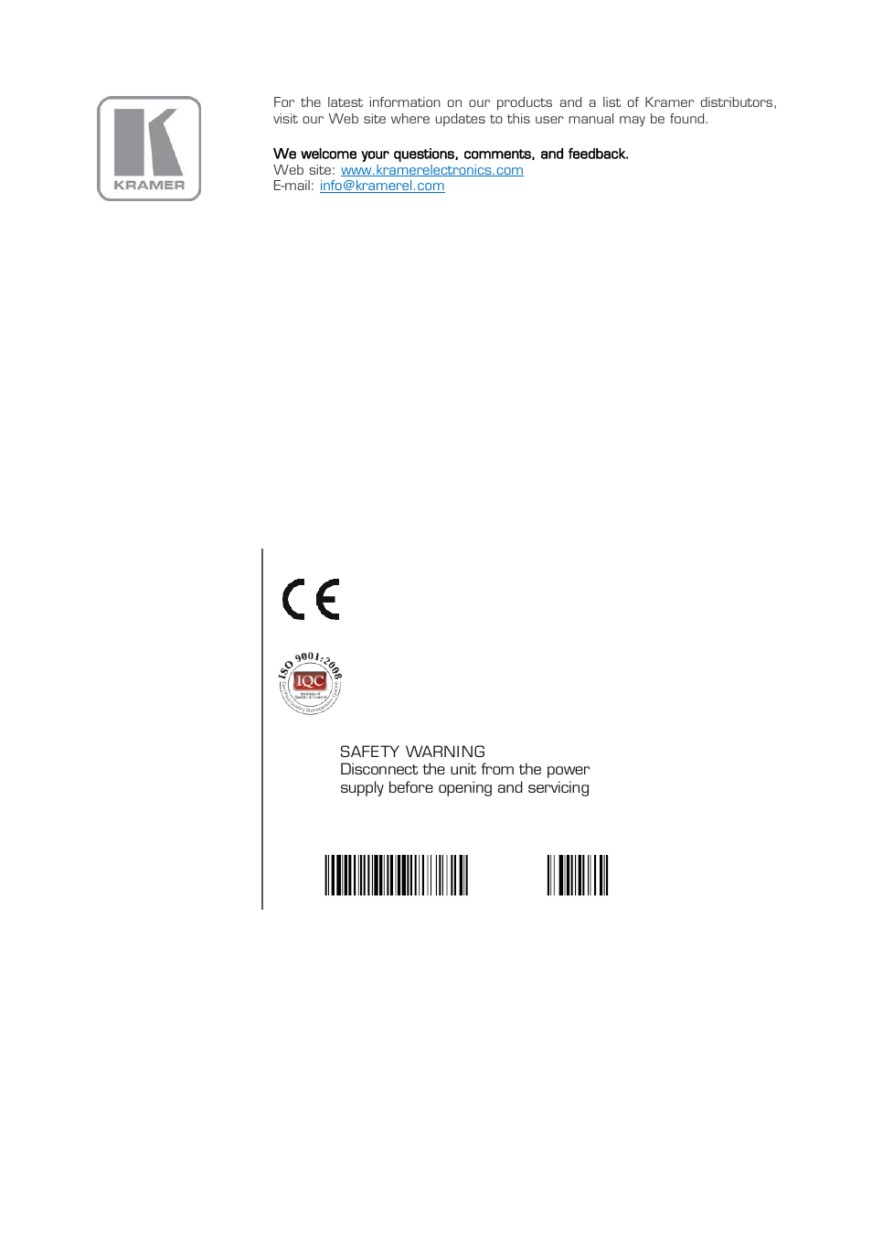 Kramer Electronics FC-340 User Manual | Page 27 / 27