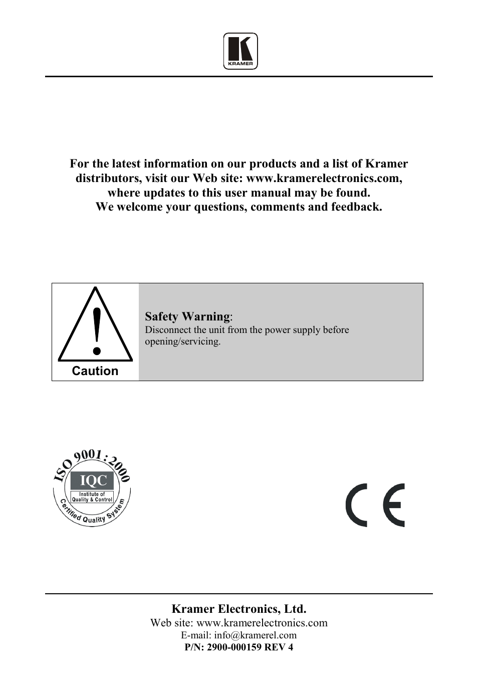 Kramer Electronics FC-400 User Manual | Page 14 / 14