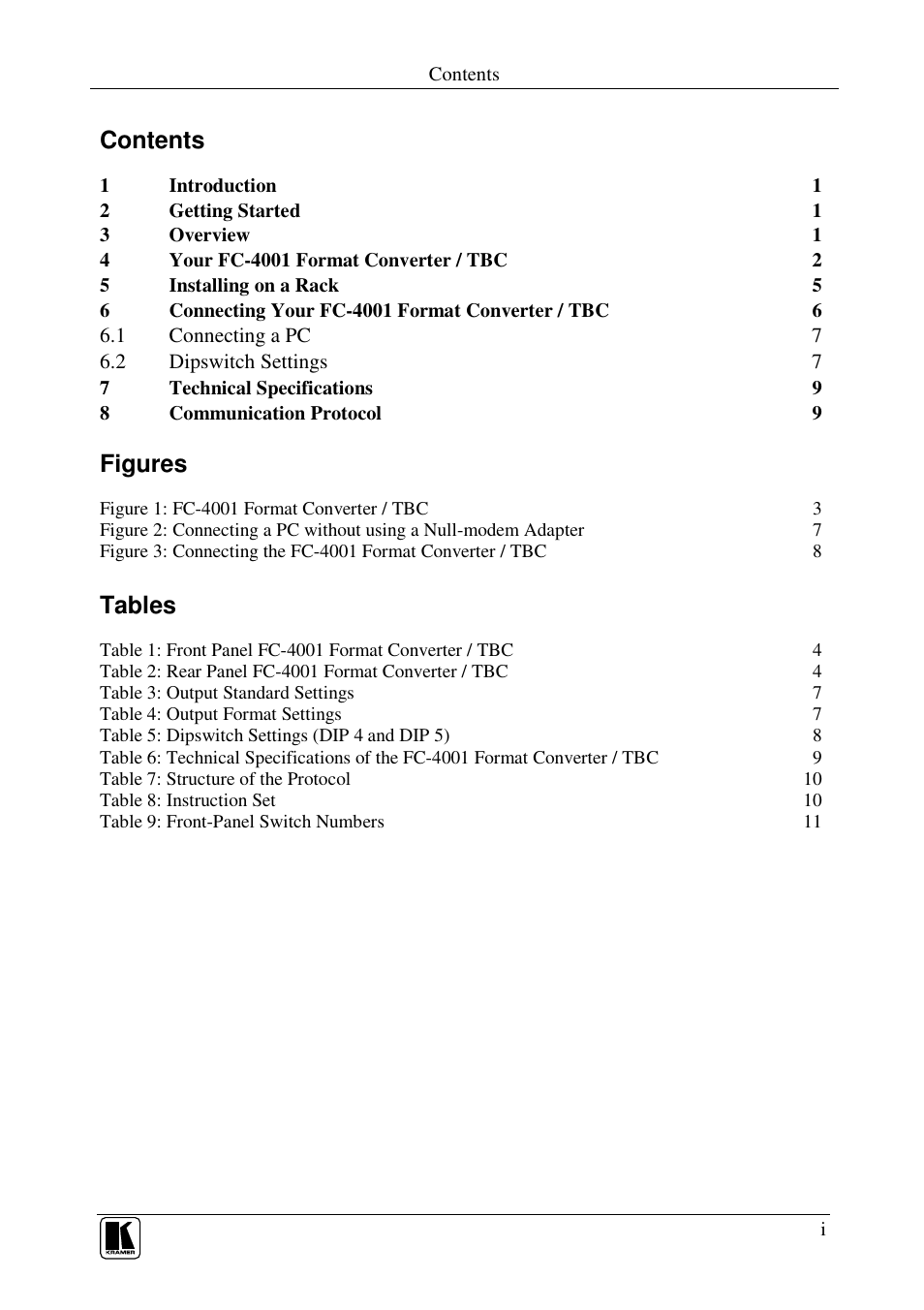 Kramer Electronics FC-4001 User Manual | Page 2 / 15