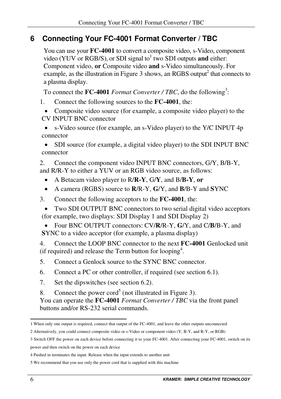 Kramer Electronics FC-4001 User Manual | Page 8 / 15