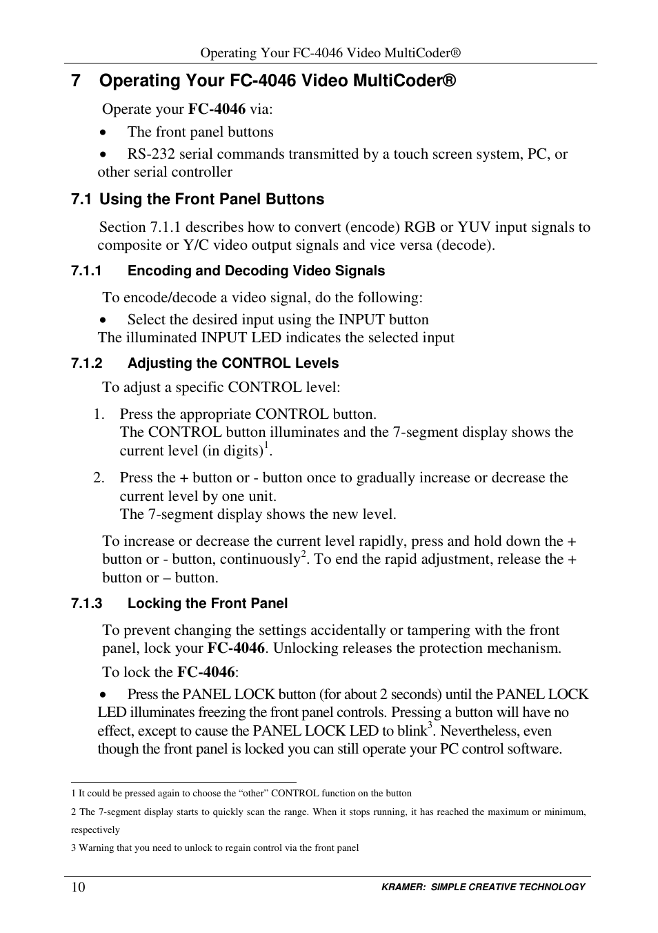 Kramer Electronics FC-4046 User Manual | Page 12 / 15