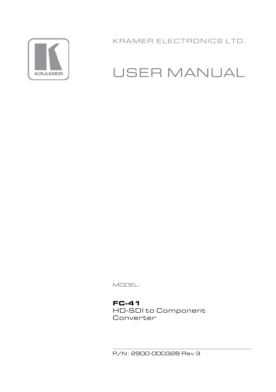 Kramer Electronics FC-41 User Manual | 21 pages