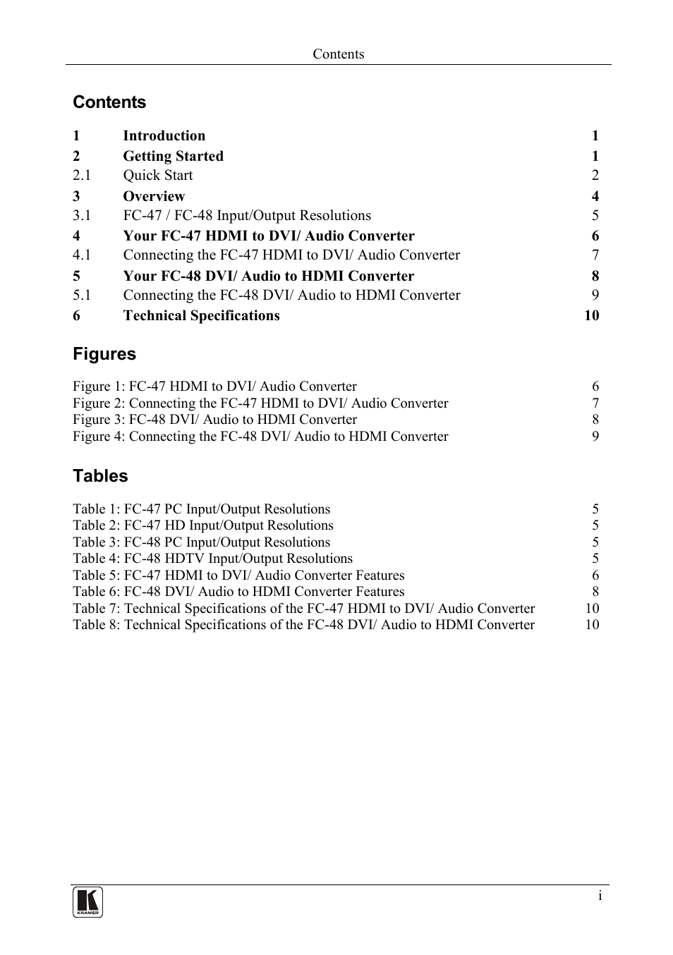 Kramer Electronics FC-48 User Manual | Page 2 / 14
