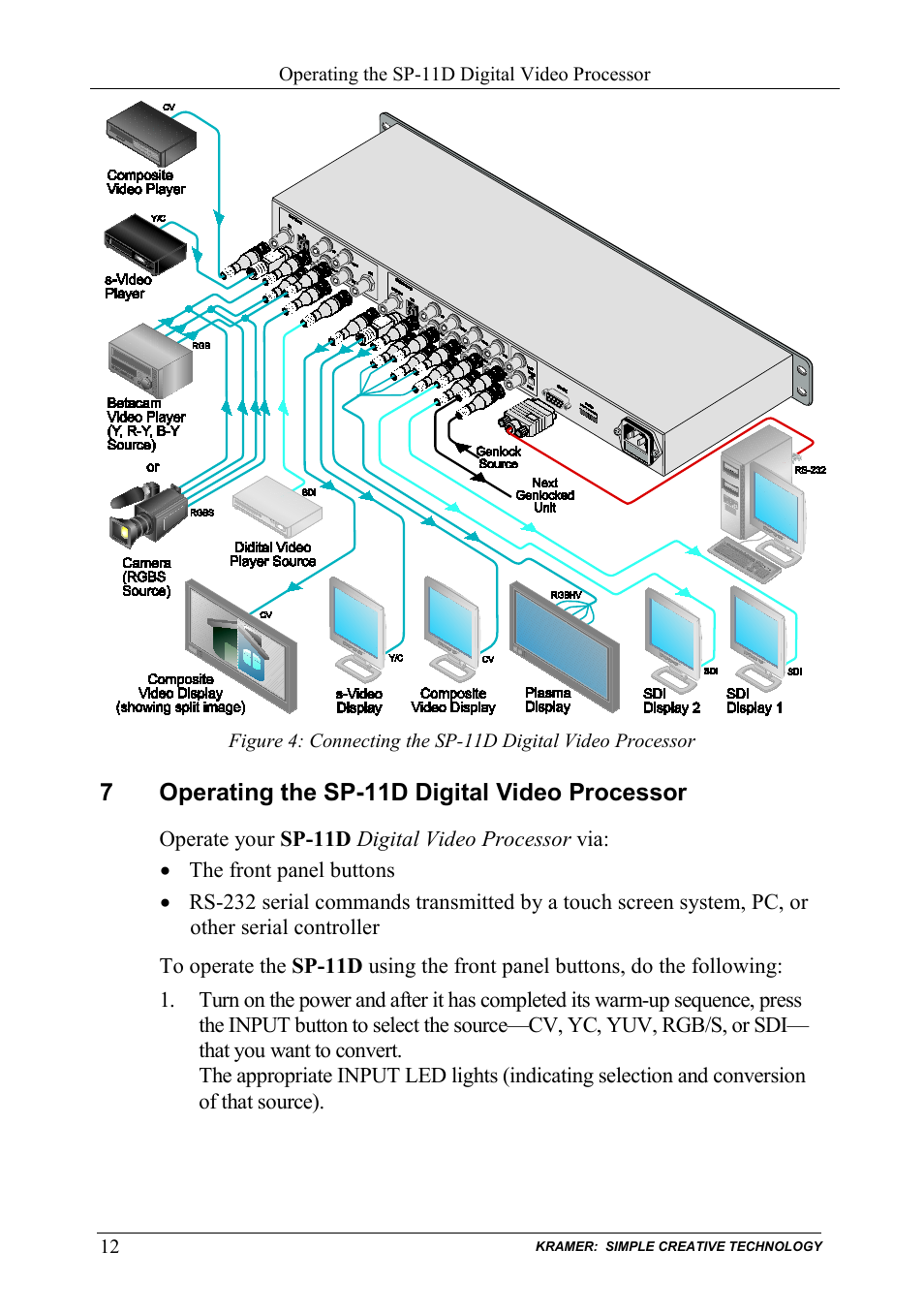 7 operating the sp-11d digital video processor, Operating the sp-11d digital video processor, Figure 4 | Illu | Kramer Electronics SP-11D User Manual | Page 14 / 23
