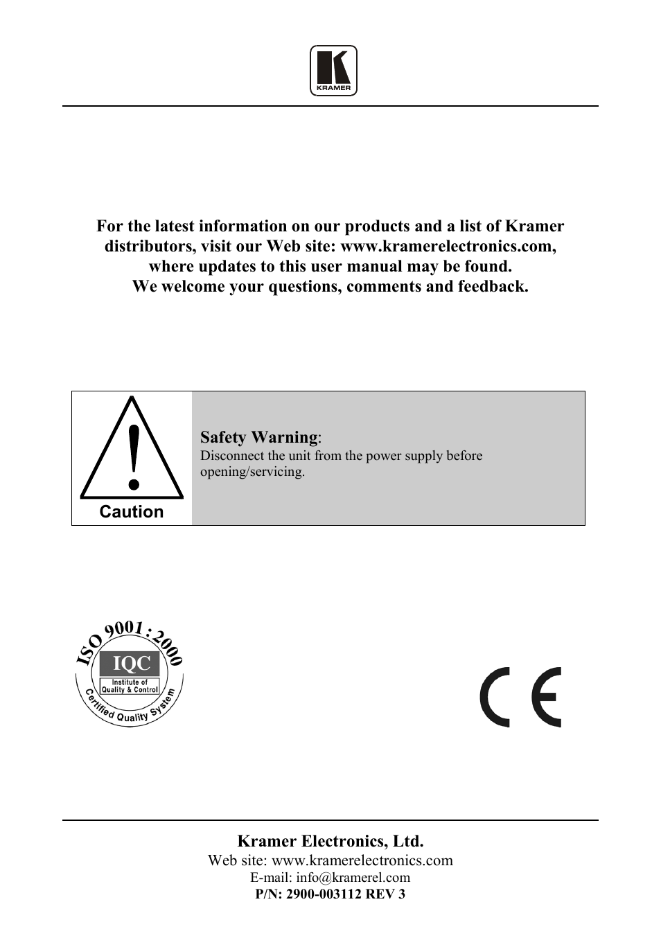 Kramer Electronics SP-11D User Manual | Page 23 / 23