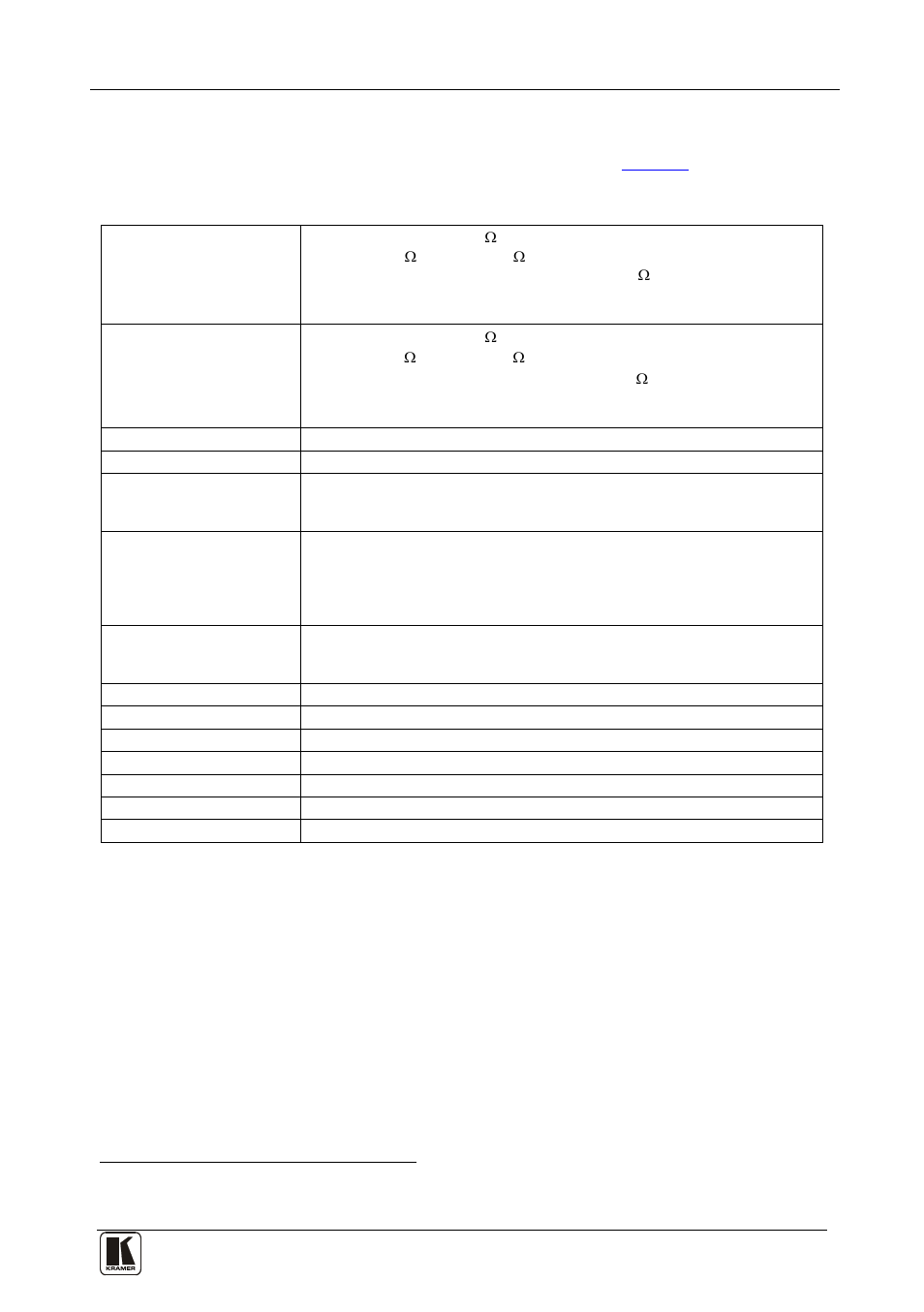 8 technical specifications, Technical specifications, 8technical specifications | Table 4: technical specifications, Of the sp-12hd hd-sdi processor | Kramer Electronics SP-12HD User Manual | Page 17 / 23