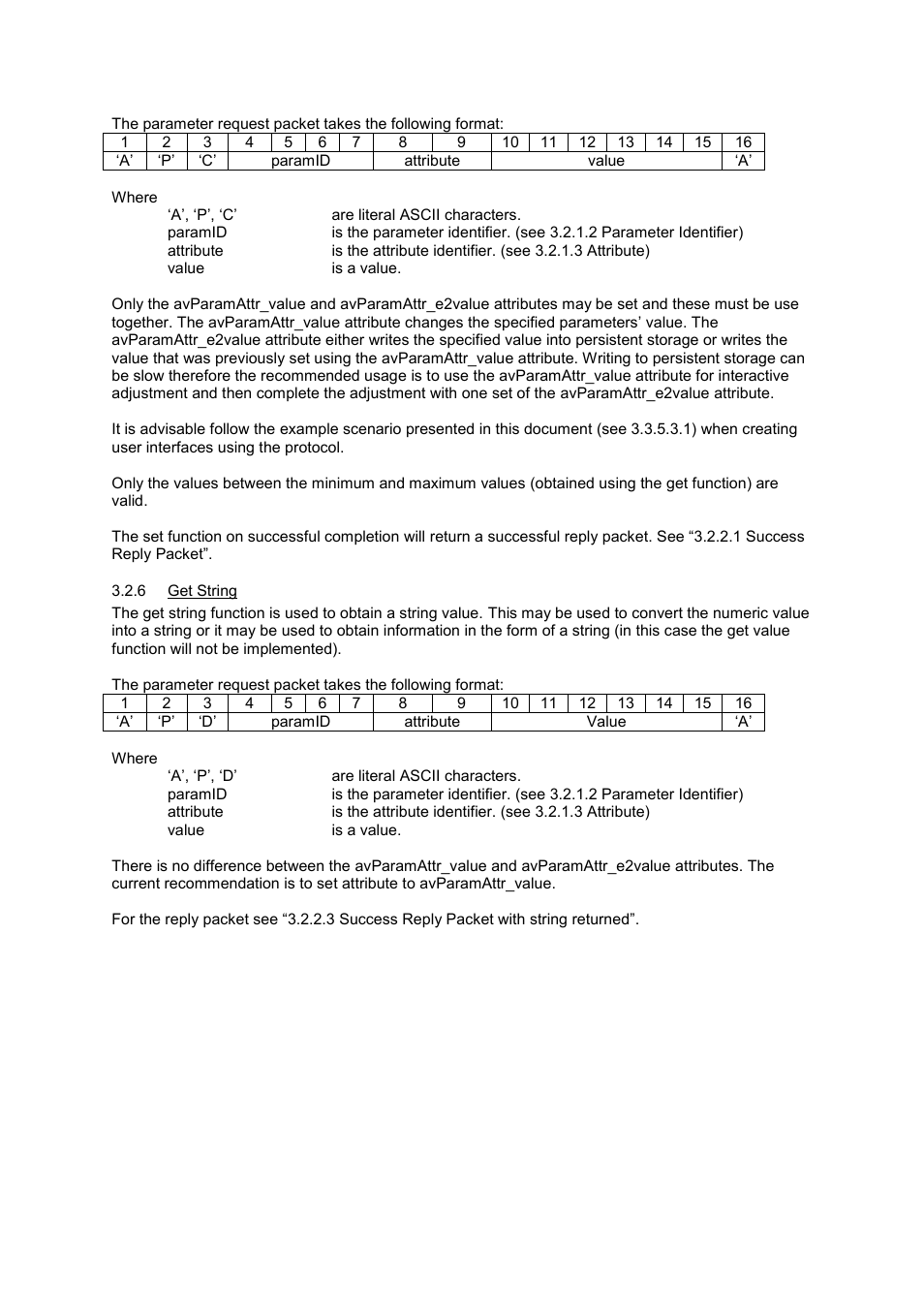 6 get string | Kramer Electronics SP-14 User Manual | Page 18 / 28