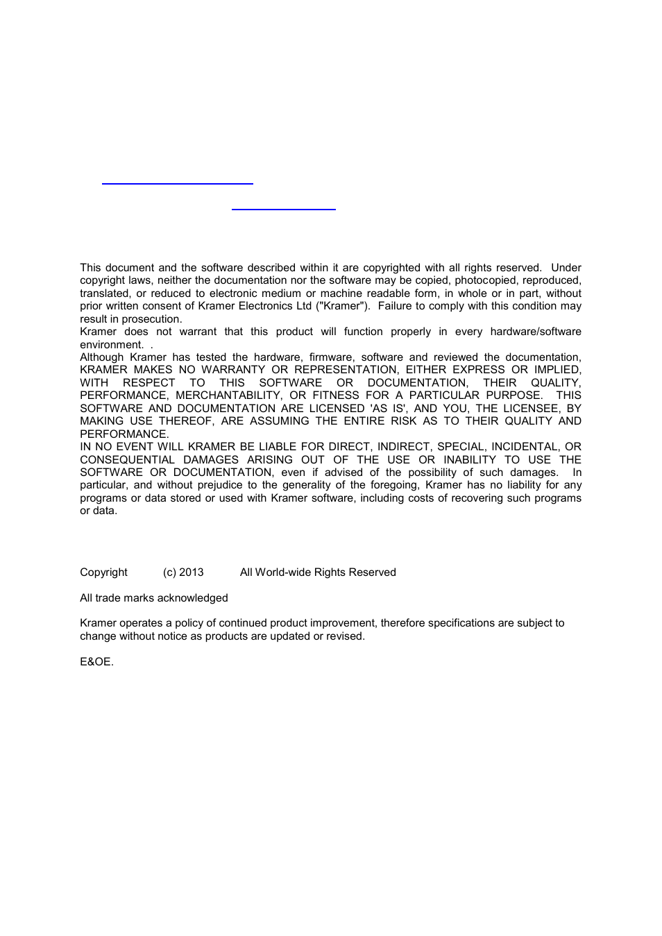 Kramer Electronics SP-14 User Manual | Page 2 / 28