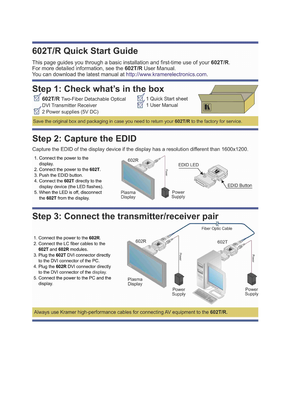 Kramer Electronics 602R/T User Manual | Page 2 / 14