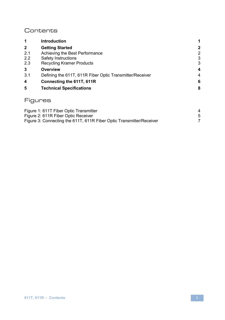 Kramer Electronics 611T User Manual | Page 3 / 13