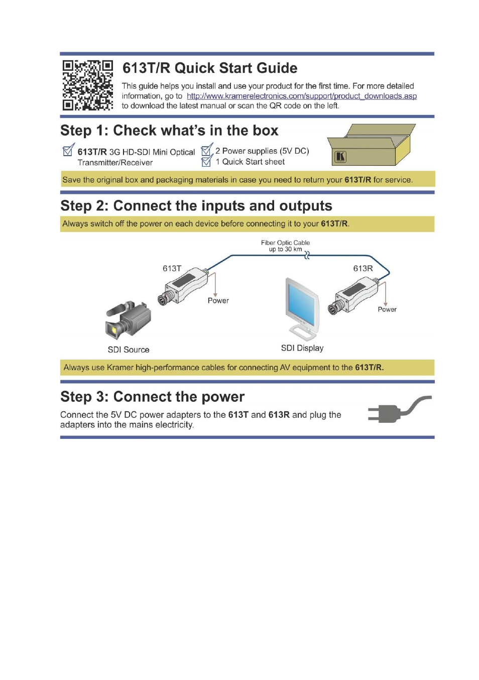 Kramer Electronics 613R/T User Manual | Page 2 / 13