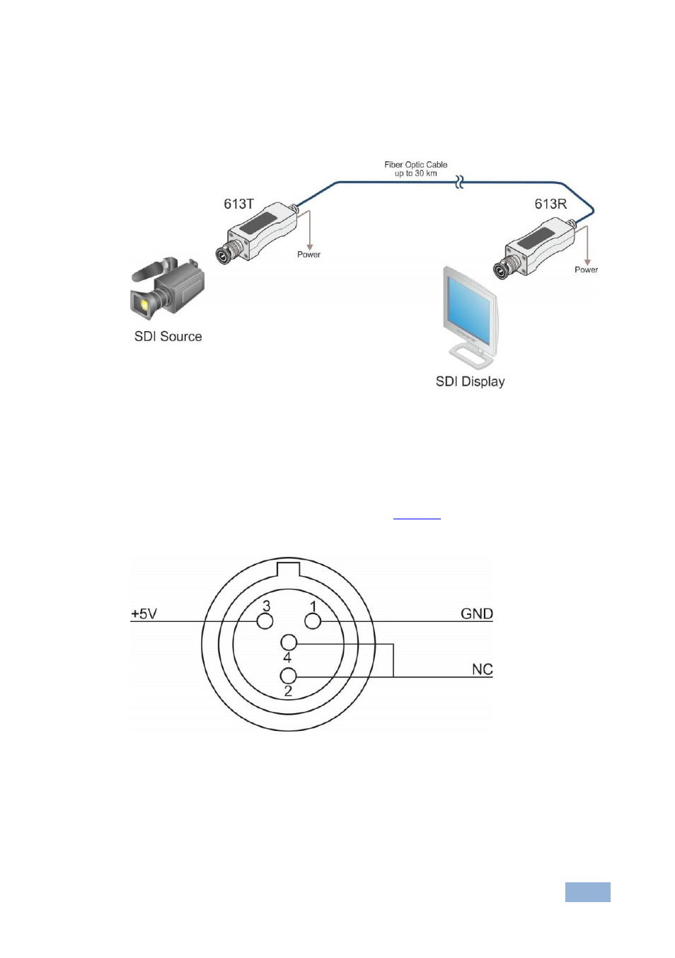 2 powering the 613t, 613r, Powering the 613t, 613r, Figure 2: power connector pinout | Kramer Electronics 613R/T User Manual | Page 8 / 13