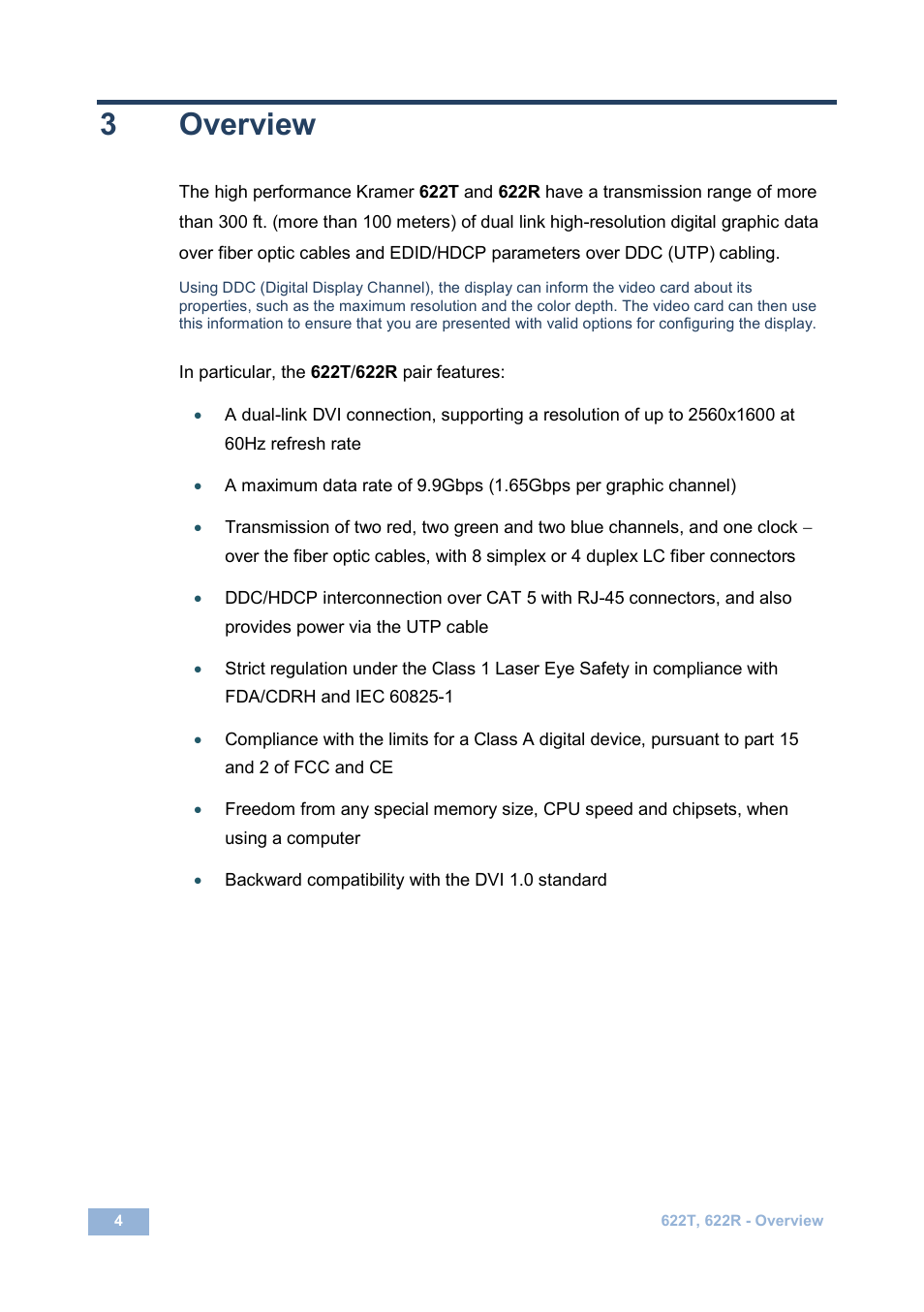 3 overview, Overview, 3overview | Kramer Electronics 622T User Manual | Page 7 / 17