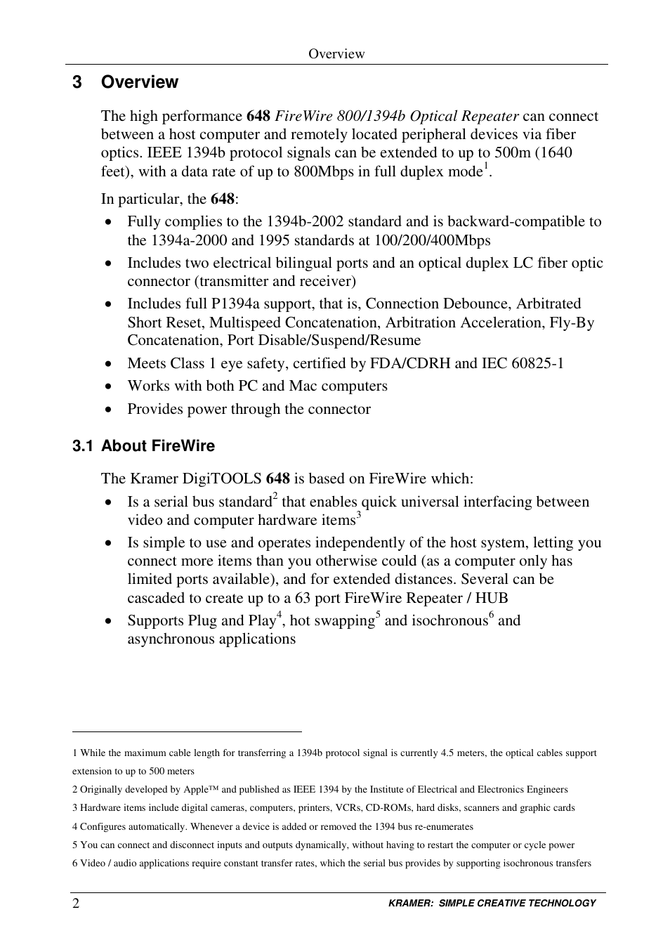 3 overview | Kramer Electronics 648 User Manual | Page 4 / 13