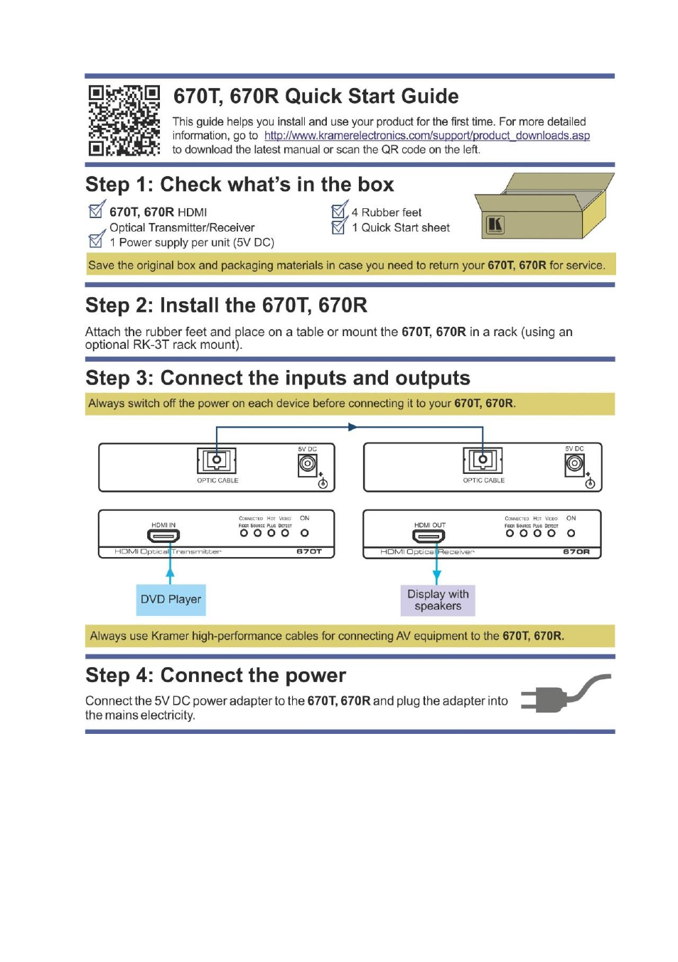 Kramer Electronics 670T User Manual | Page 2 / 14