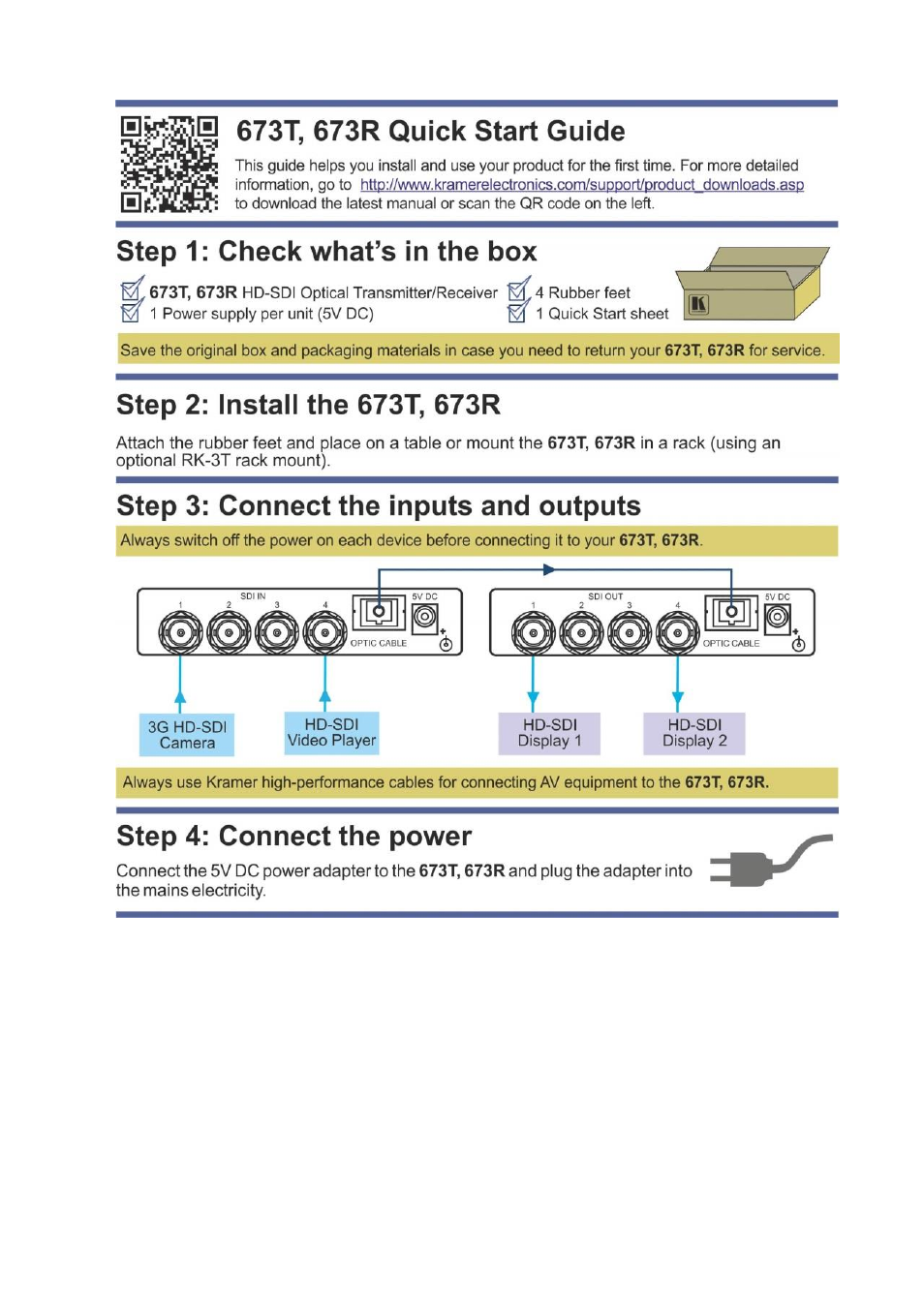 Kramer Electronics 673R/T User Manual | Page 2 / 14