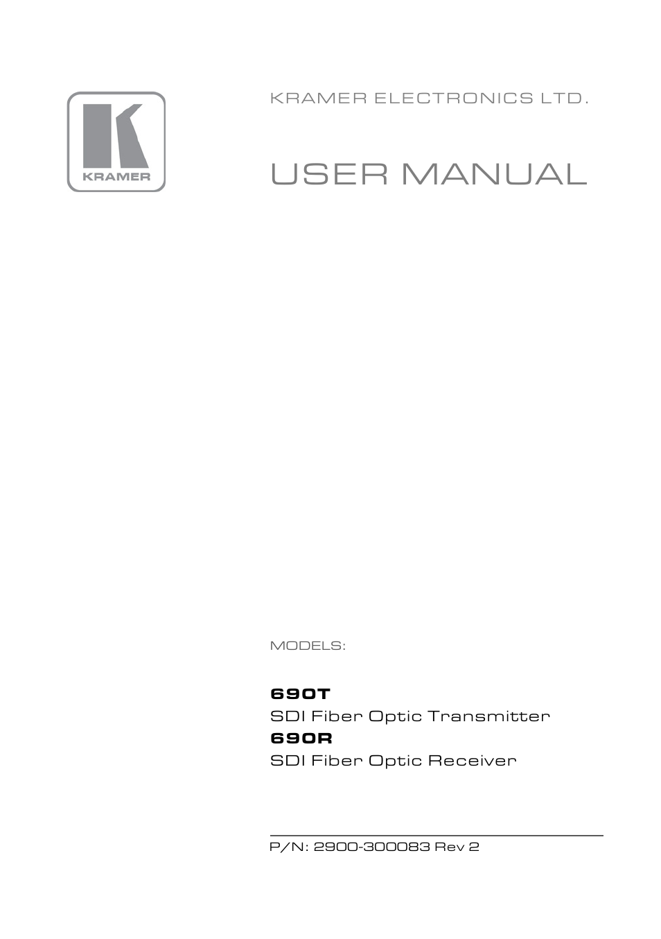 Kramer Electronics 690T User Manual | 13 pages