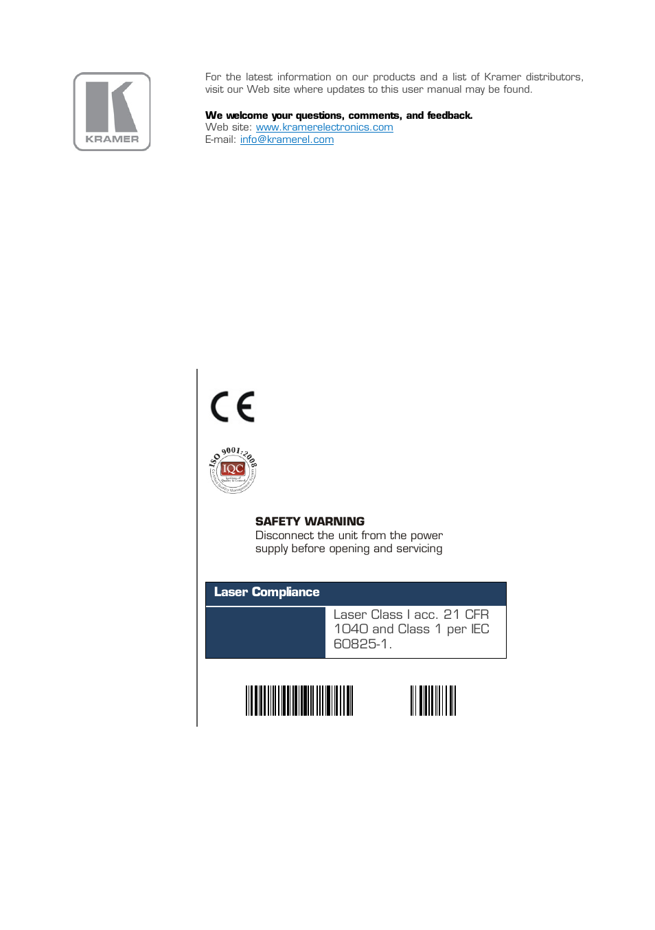 Kramer Electronics 690T User Manual | Page 13 / 13
