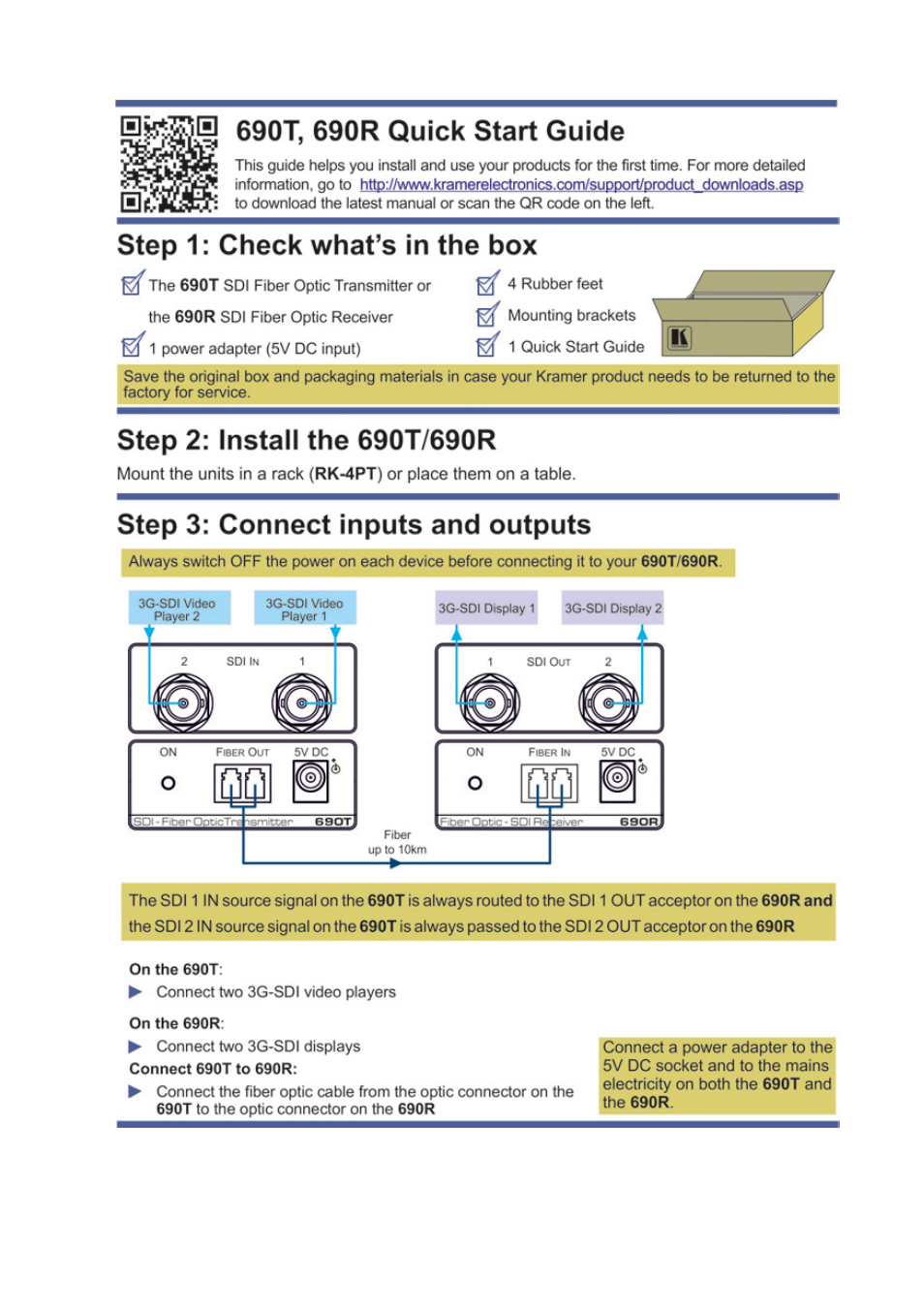Kramer Electronics 690T User Manual | Page 2 / 13