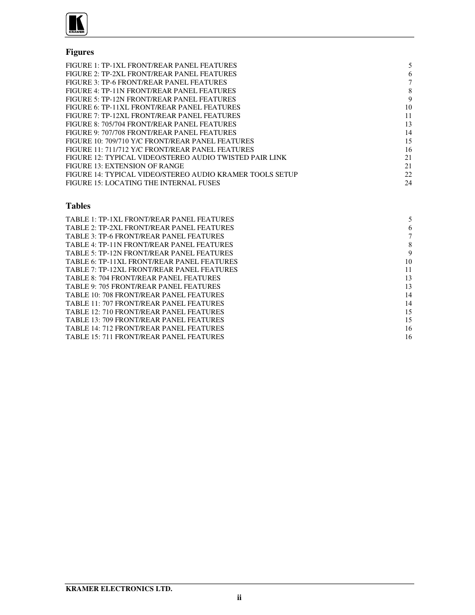 Kramer Electronics 704 User Manual | Page 3 / 32