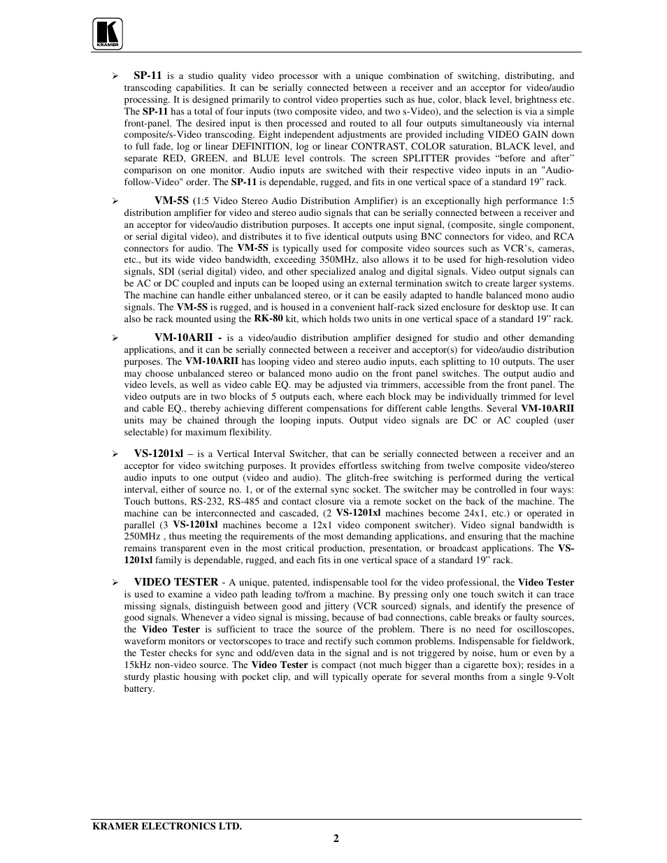 Kramer Electronics 704 User Manual | Page 5 / 32