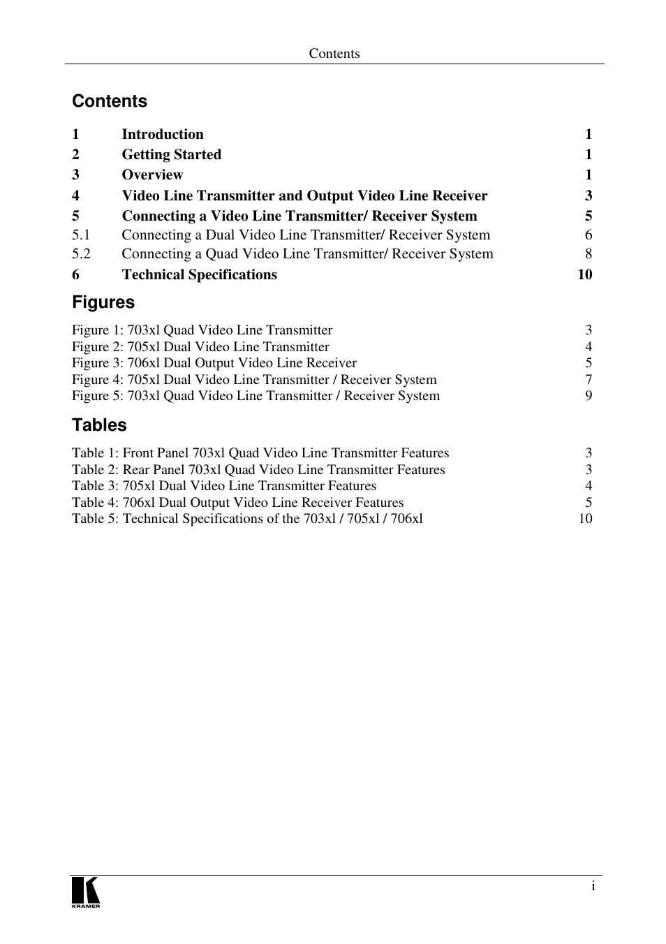 Kramer Electronics 705xl User Manual | Page 3 / 16