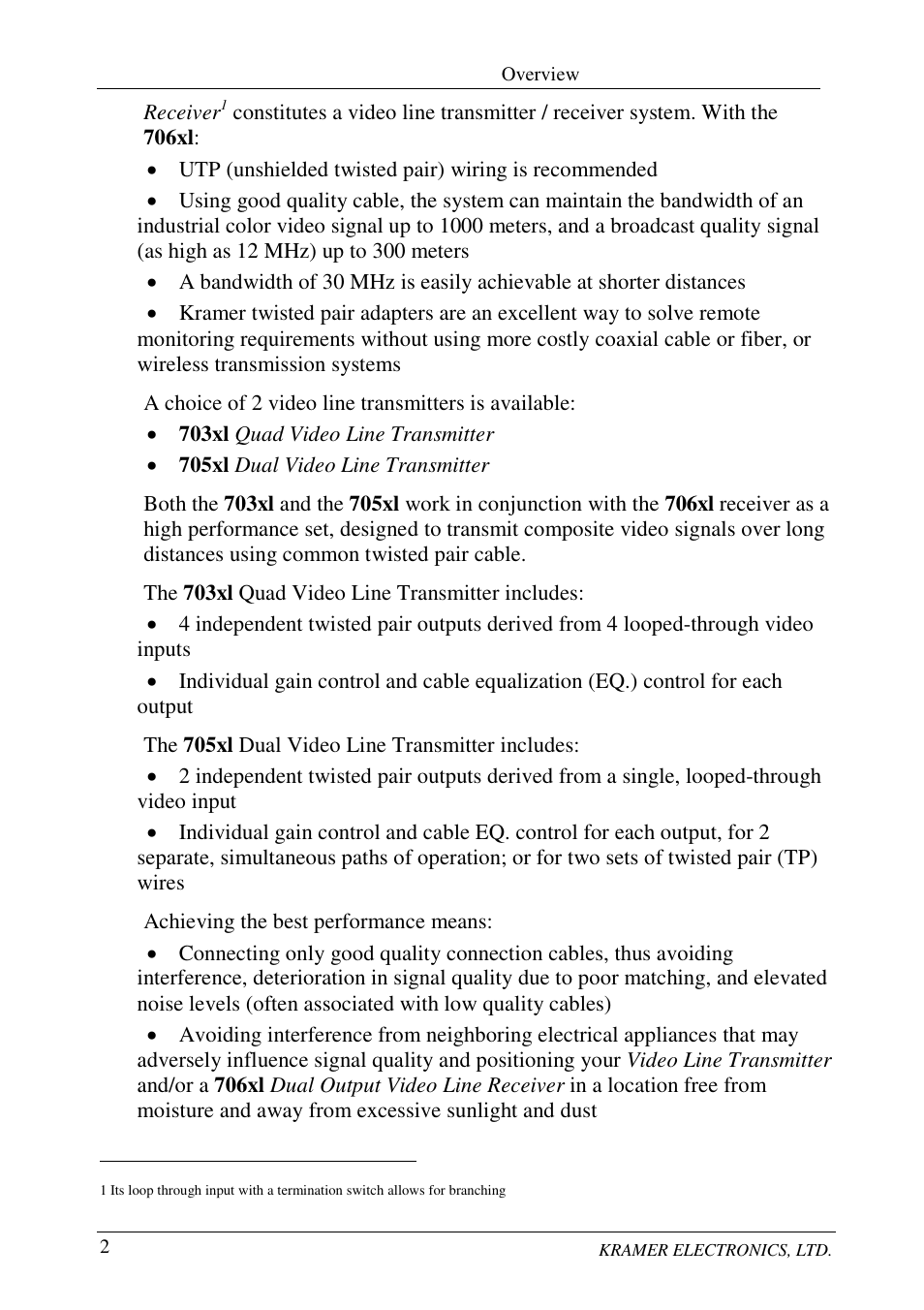 Kramer Electronics 705xl User Manual | Page 6 / 16