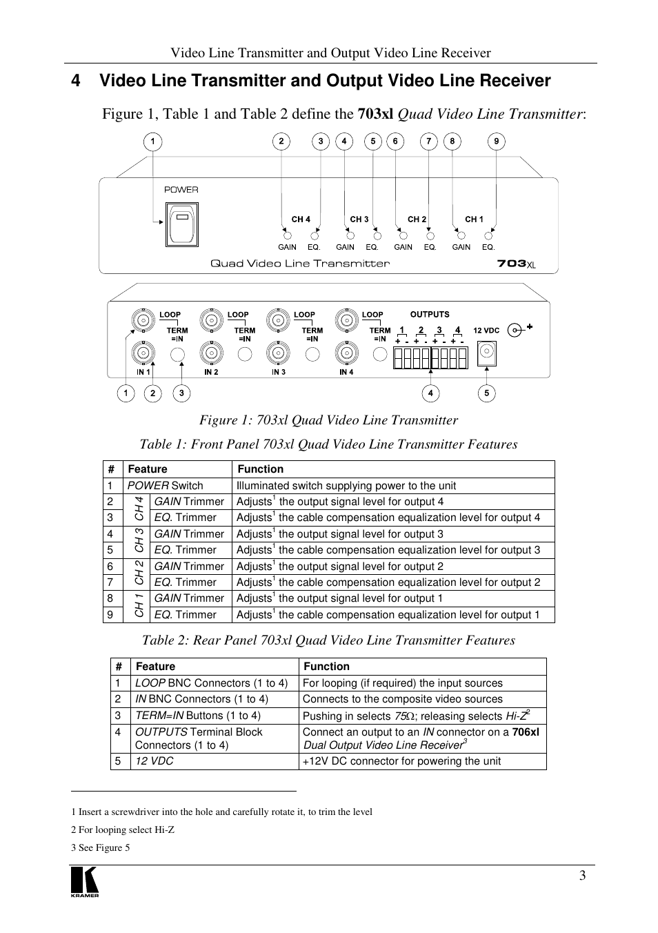 Kramer Electronics 705xl User Manual | Page 7 / 16