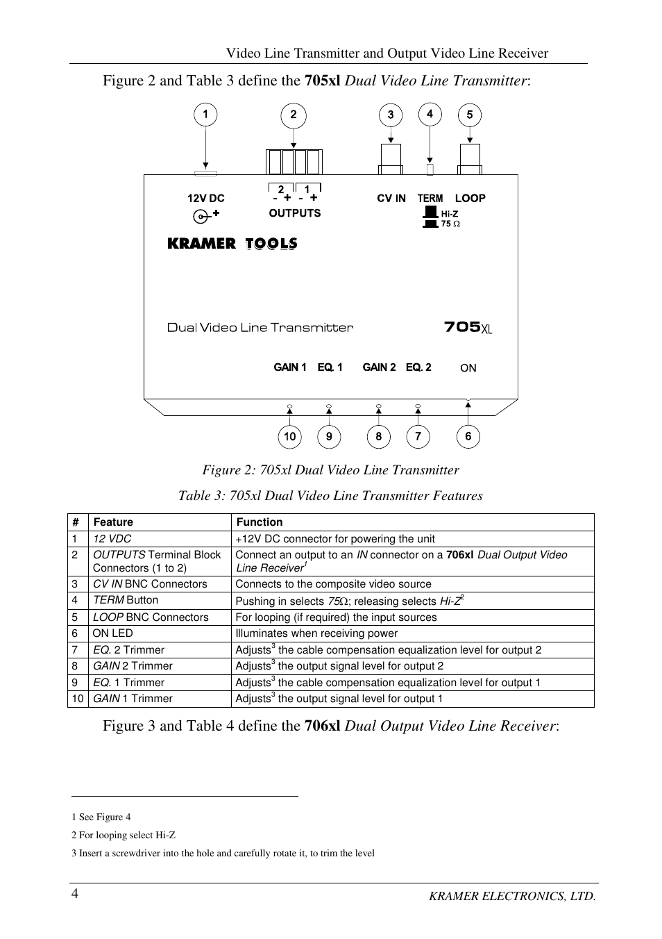 Kramer Electronics 705xl User Manual | Page 8 / 16