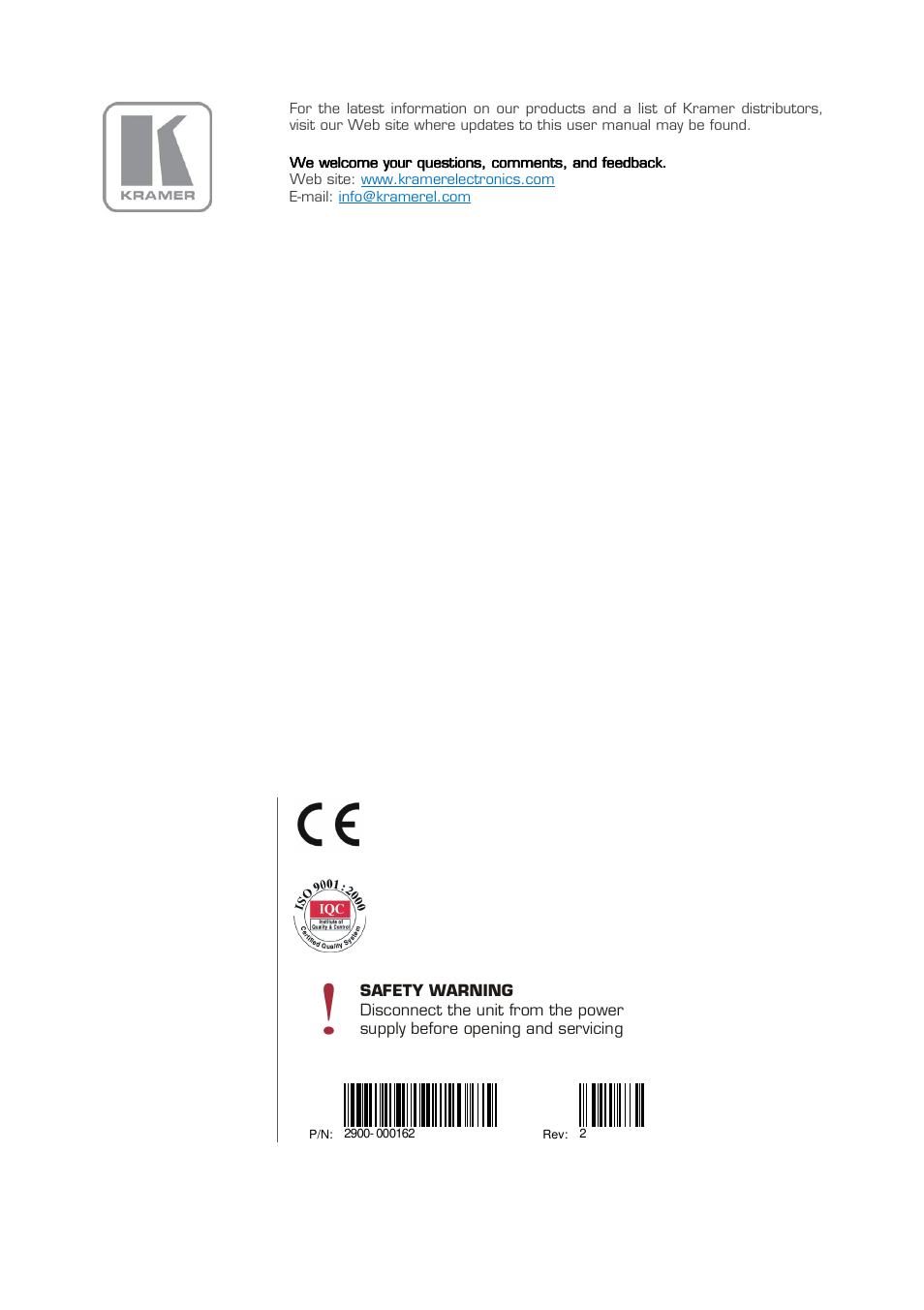 Kramer Electronics 712N User Manual | Page 15 / 15