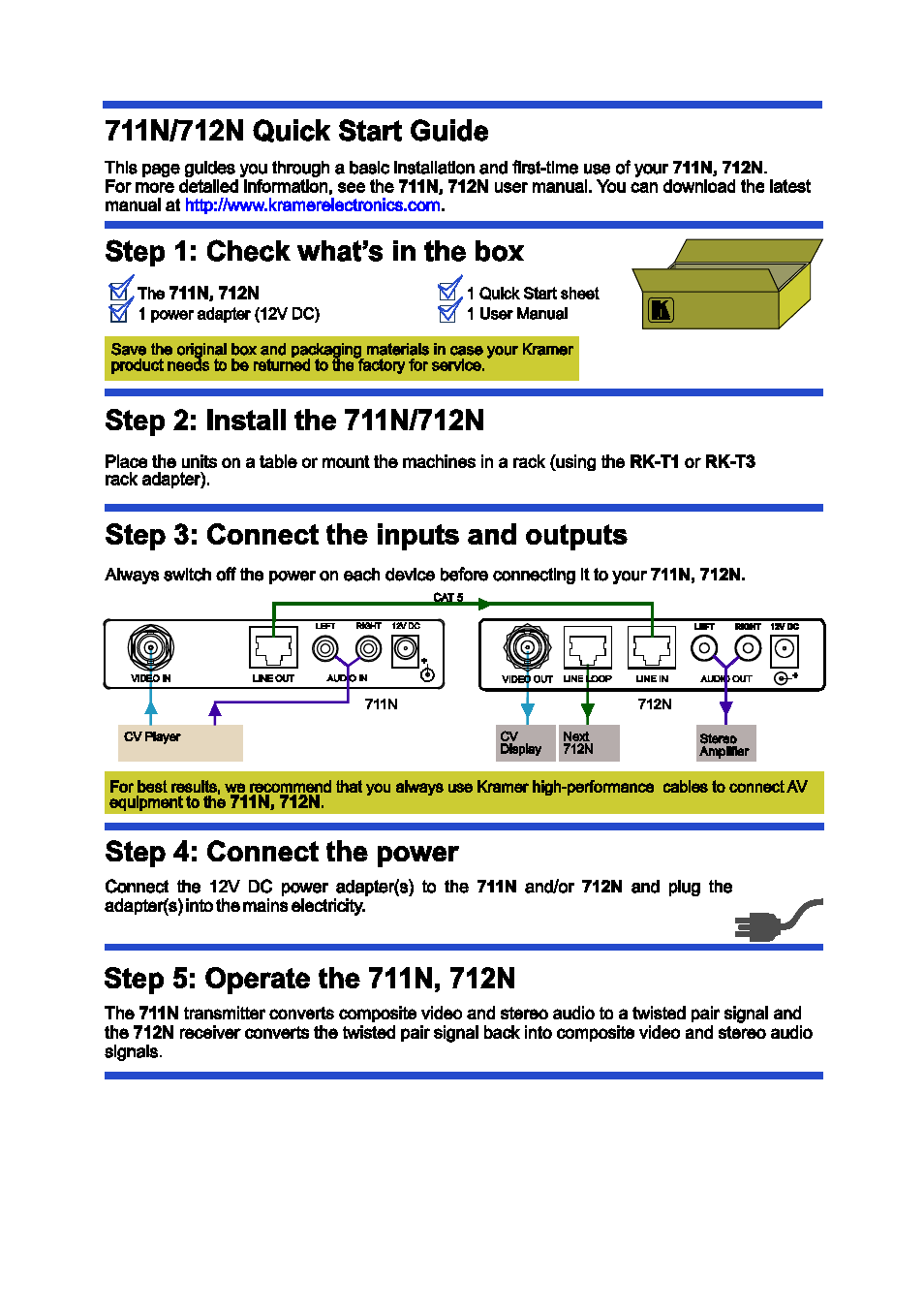 Kramer Electronics 712N User Manual | Page 2 / 15