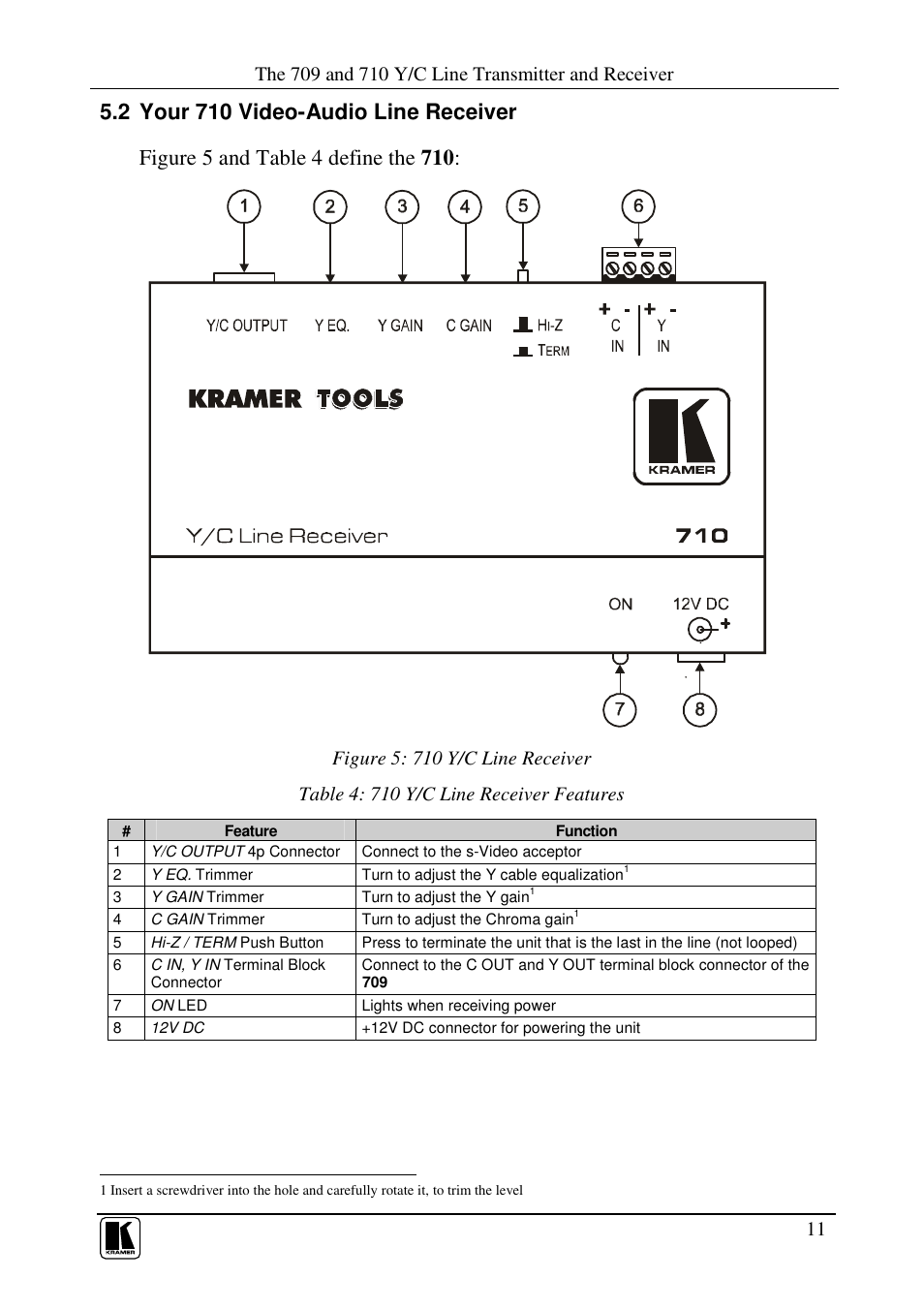 Kramer Electronics 711xl User Manual | Page 14 / 25