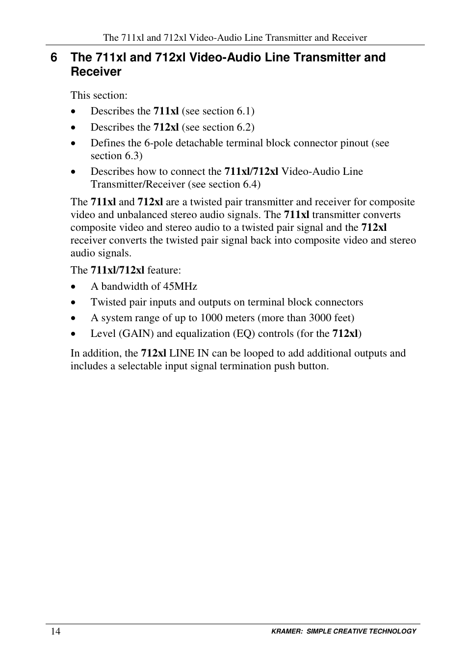 Kramer Electronics 711xl User Manual | Page 17 / 25