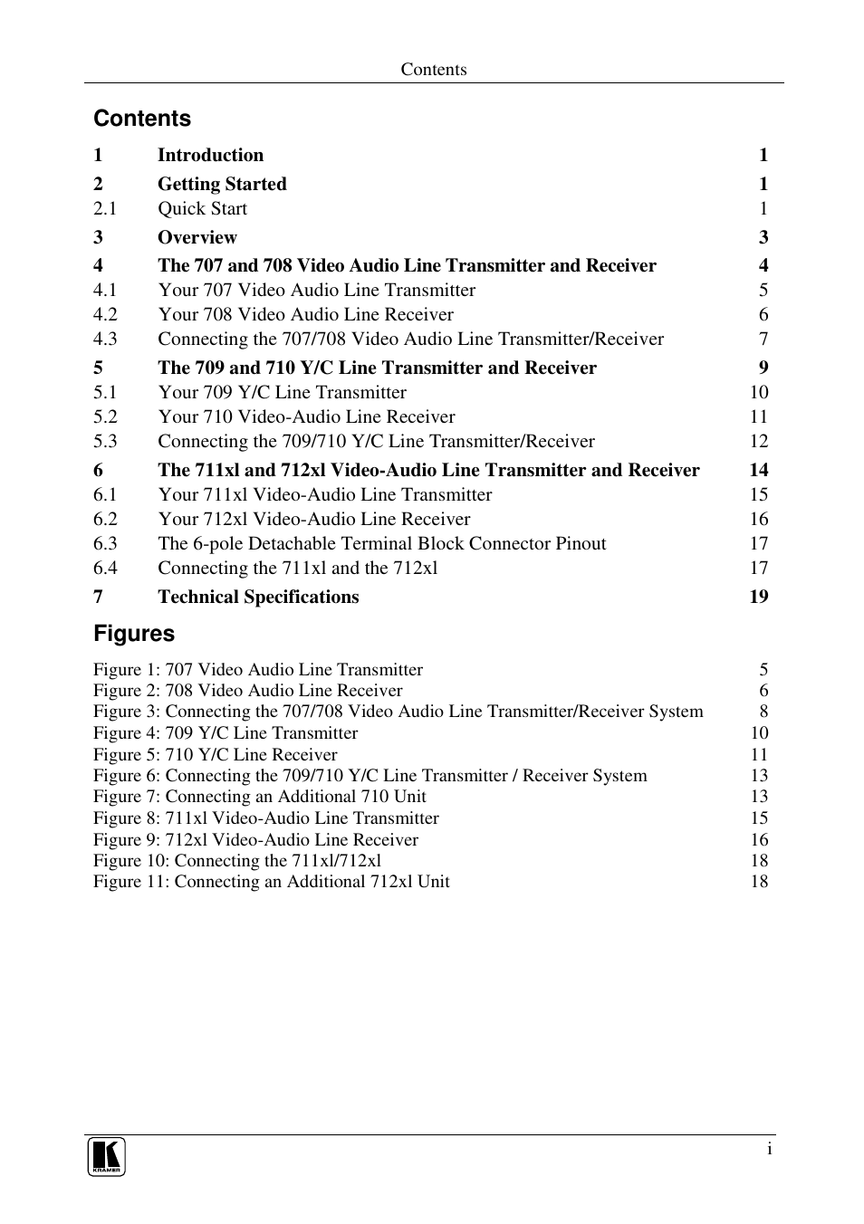 Kramer Electronics 711xl User Manual | Page 2 / 25