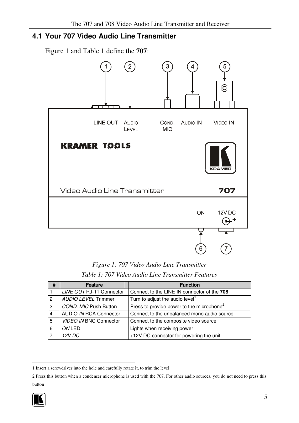 Kramer Electronics 711xl User Manual | Page 8 / 25
