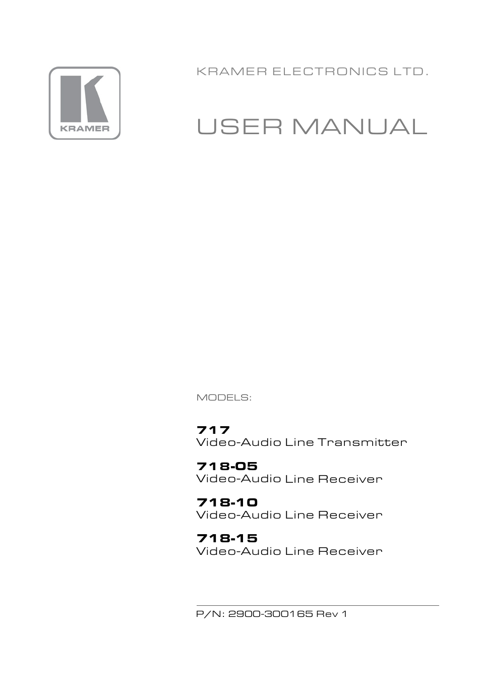 Kramer Electronics 718 User Manual | 14 pages