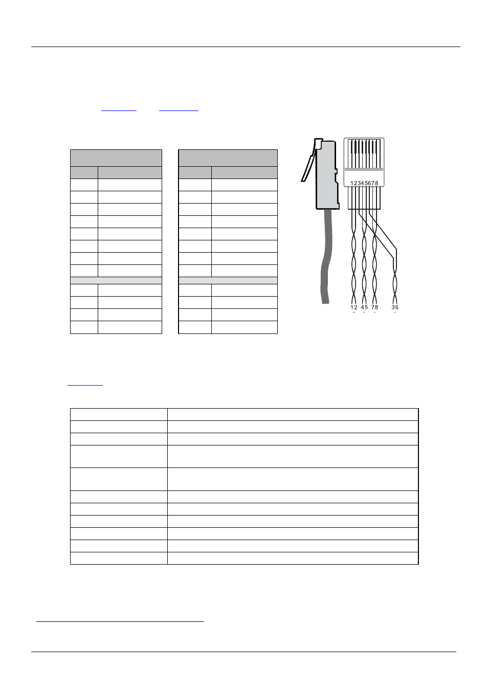 7 technical specifications, Wiring the twisted pair connectors, Technical specifications | Figure 4: tp connector, Table 2: tp connector pinout, 6wiring the twisted pair connectors, Table 3 includes the technical specifications, Of the pt-100, xga line extender | Kramer Electronics PT-100 User Manual | Page 10 / 12