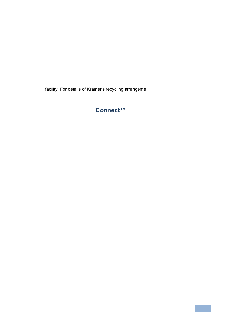 3 recycling kramer products, 4 about the power connect™ feature, Recycling kramer products | About the power, Connect™ feature | Kramer Electronics WP-110 User Manual | Page 6 / 20