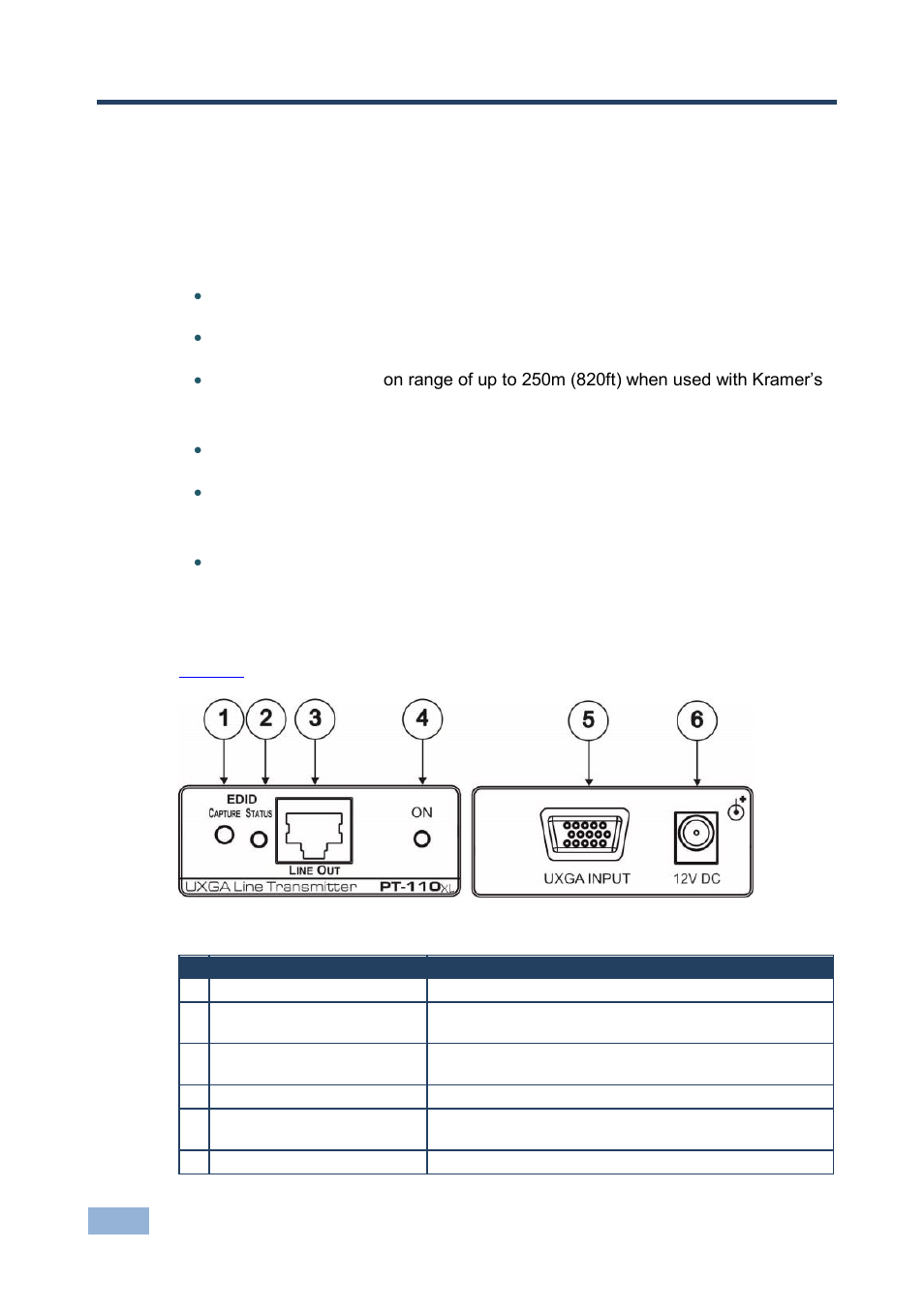 3 pt-110xl uxga line transmitter, 1 your pt-110xl uxga line transmitter, Pt-110xl uxga line transmitter | Your pt-110xl uxga line transmitter, Figure 1: pt-110xl uxga line transmitter, 3pt-110xl uxga line transmitter | Kramer Electronics WP-110 User Manual | Page 7 / 20