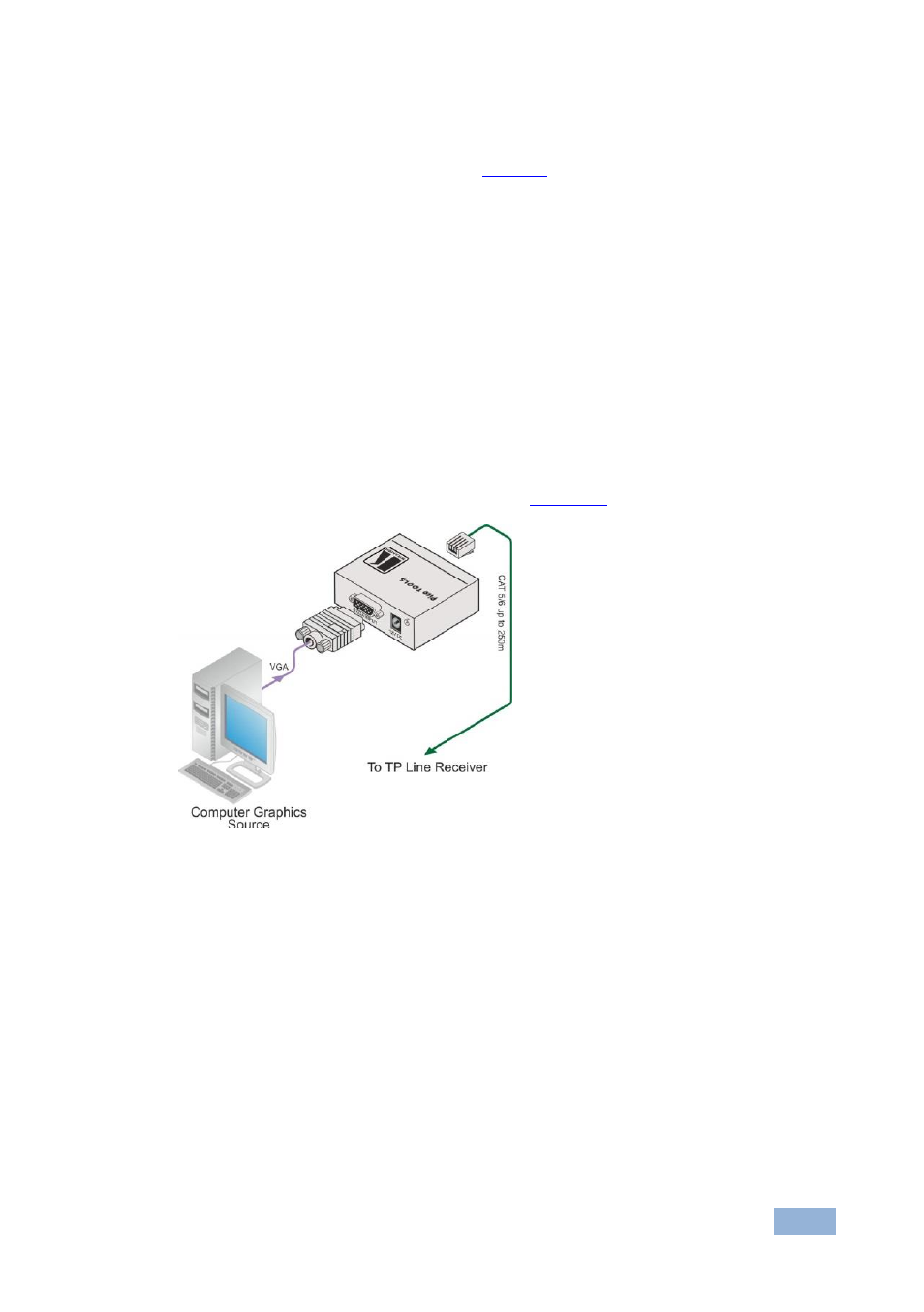 2 connecting the pt-110xl uxga line transmitter, Connecting the pt-110xl uxga line transmitter | Kramer Electronics WP-110 User Manual | Page 8 / 20