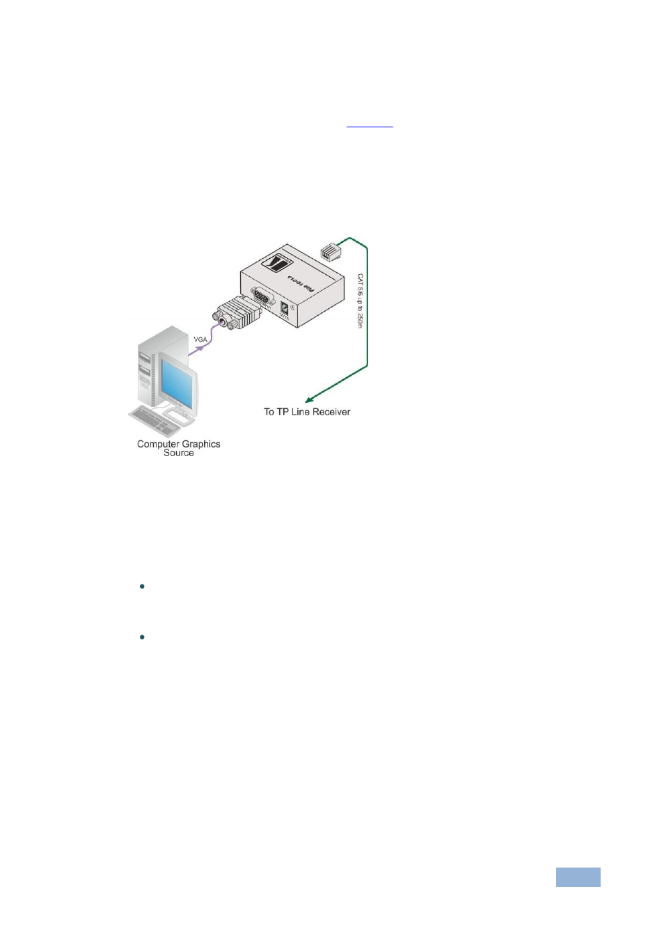 2 connecting the pt-110xl uxga line transmitter, 3 capturing the edid, Connecting the pt-110xl uxga line transmitter | Capturing the edid | Kramer Electronics PT-120 User Manual | Page 8 / 20
