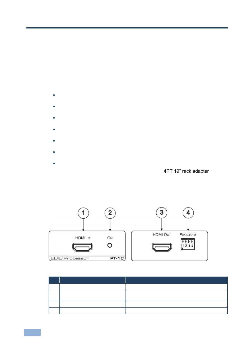 3 overview, 1 defining the pt-1c edid processor, Overview | Defining the pt-1c edid processor, Figure 1: pt-1c edid processor, 3overview | Kramer Electronics PT-1C User Manual | Page 7 / 12
