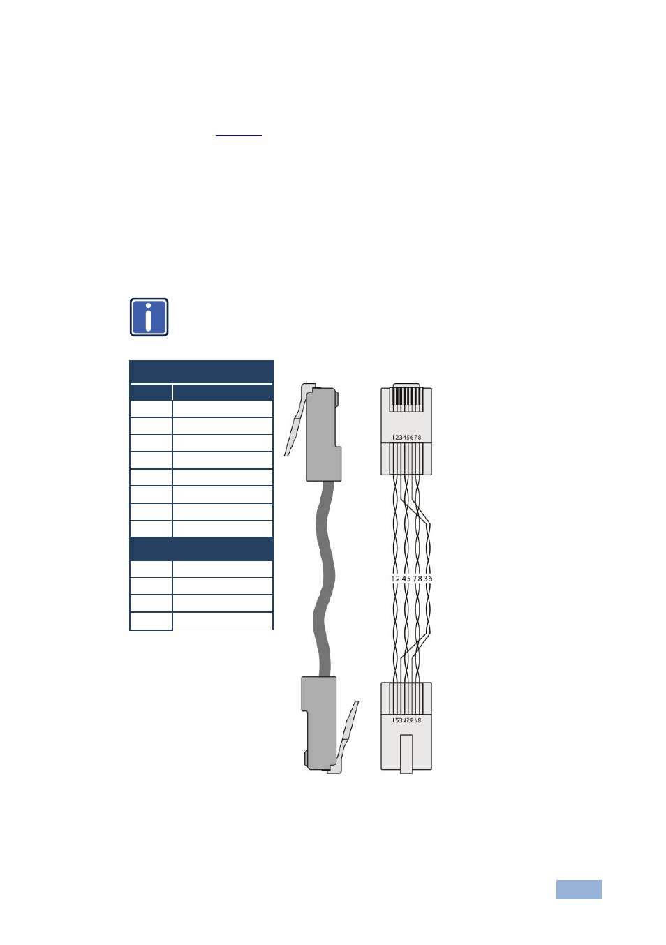 1 wiring the tp line in/line out rj-45 connectors, Wiring the tp line in/line out rj-45 connectors, Figure 4: tp pinout wiring | Kramer Electronics PT-572+ User Manual | Page 12 / 15