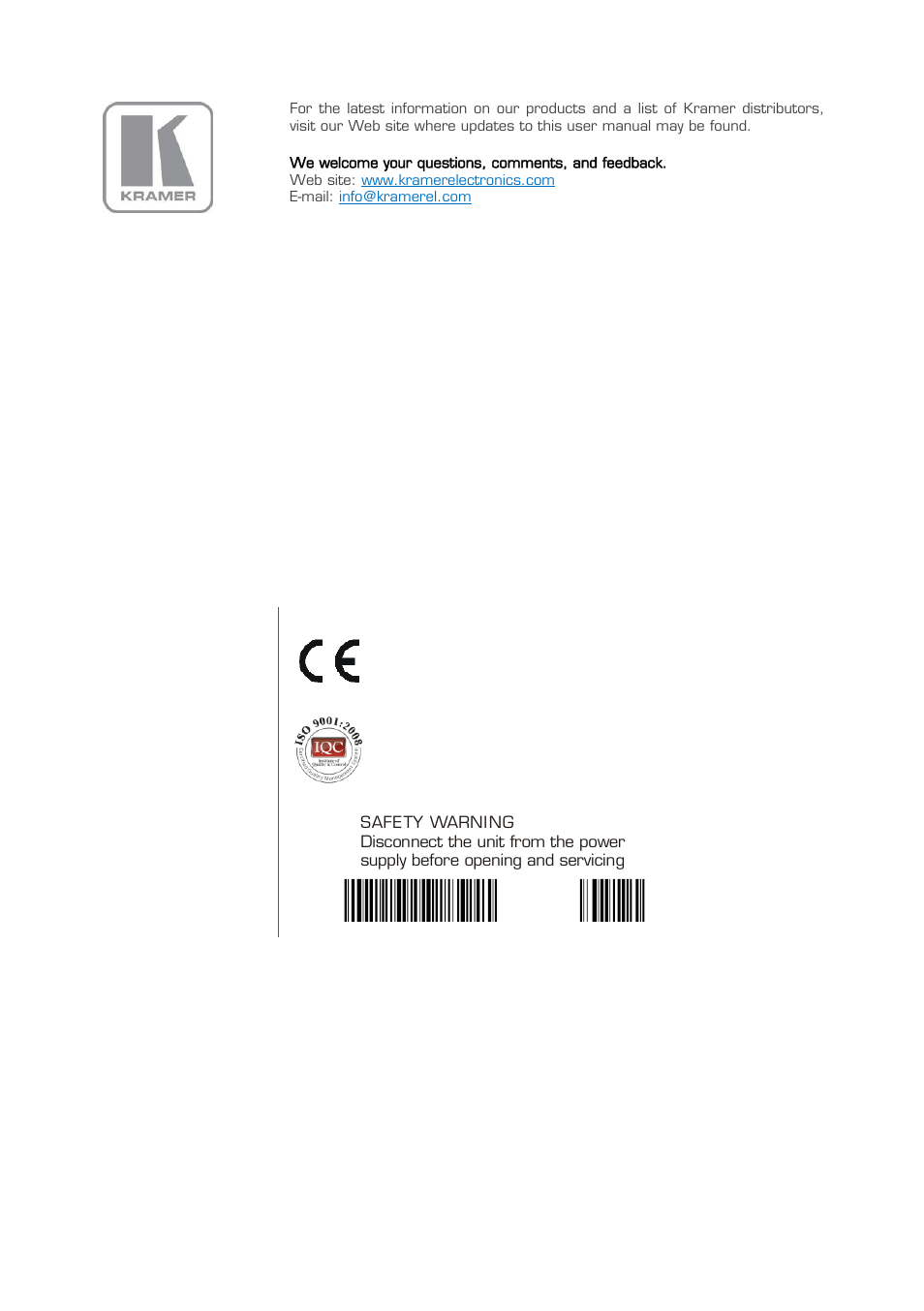 Kramer Electronics PT-572+ User Manual | Page 15 / 15